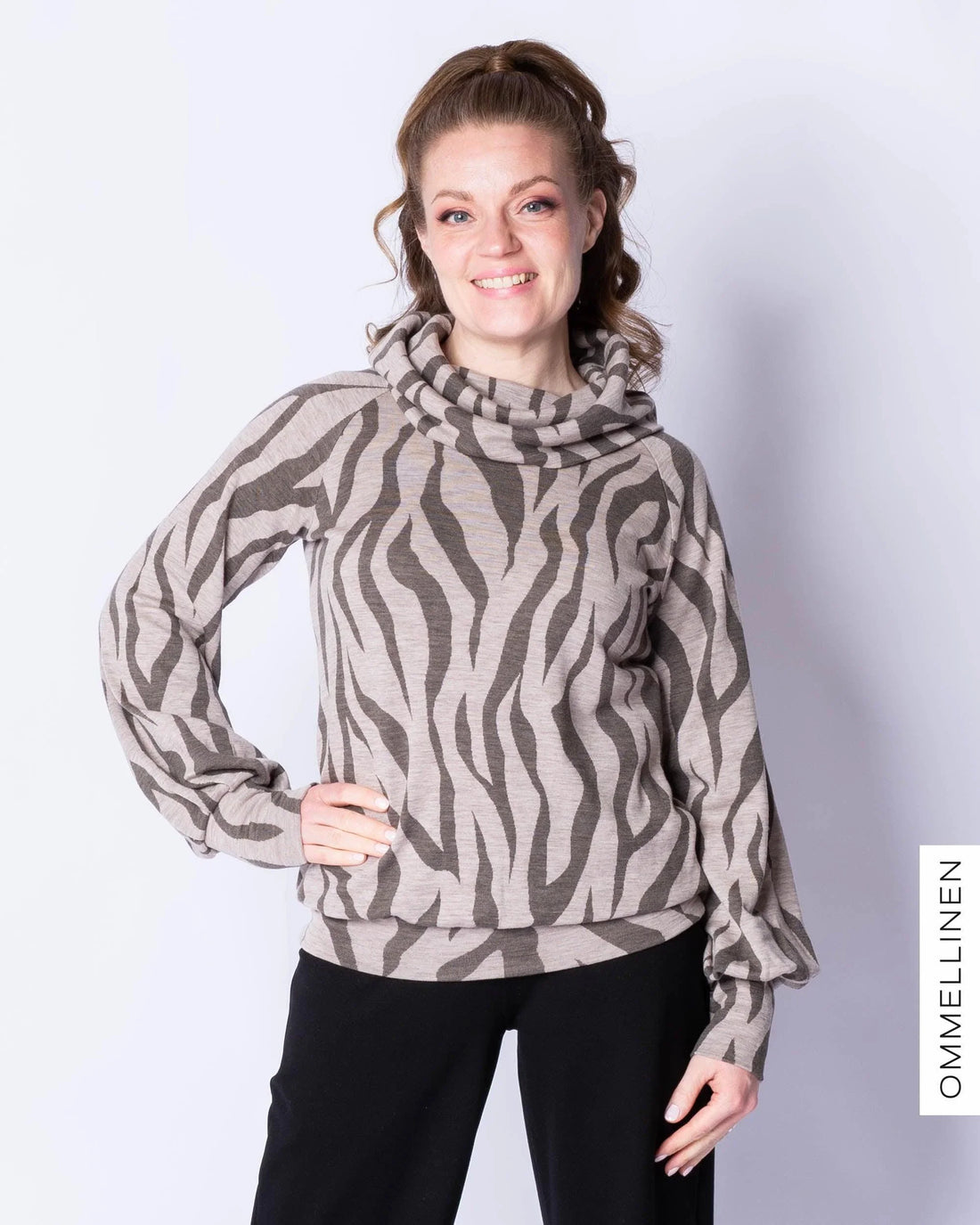 Merinovillainen laskospaita, Villi - hiekka/ruskea