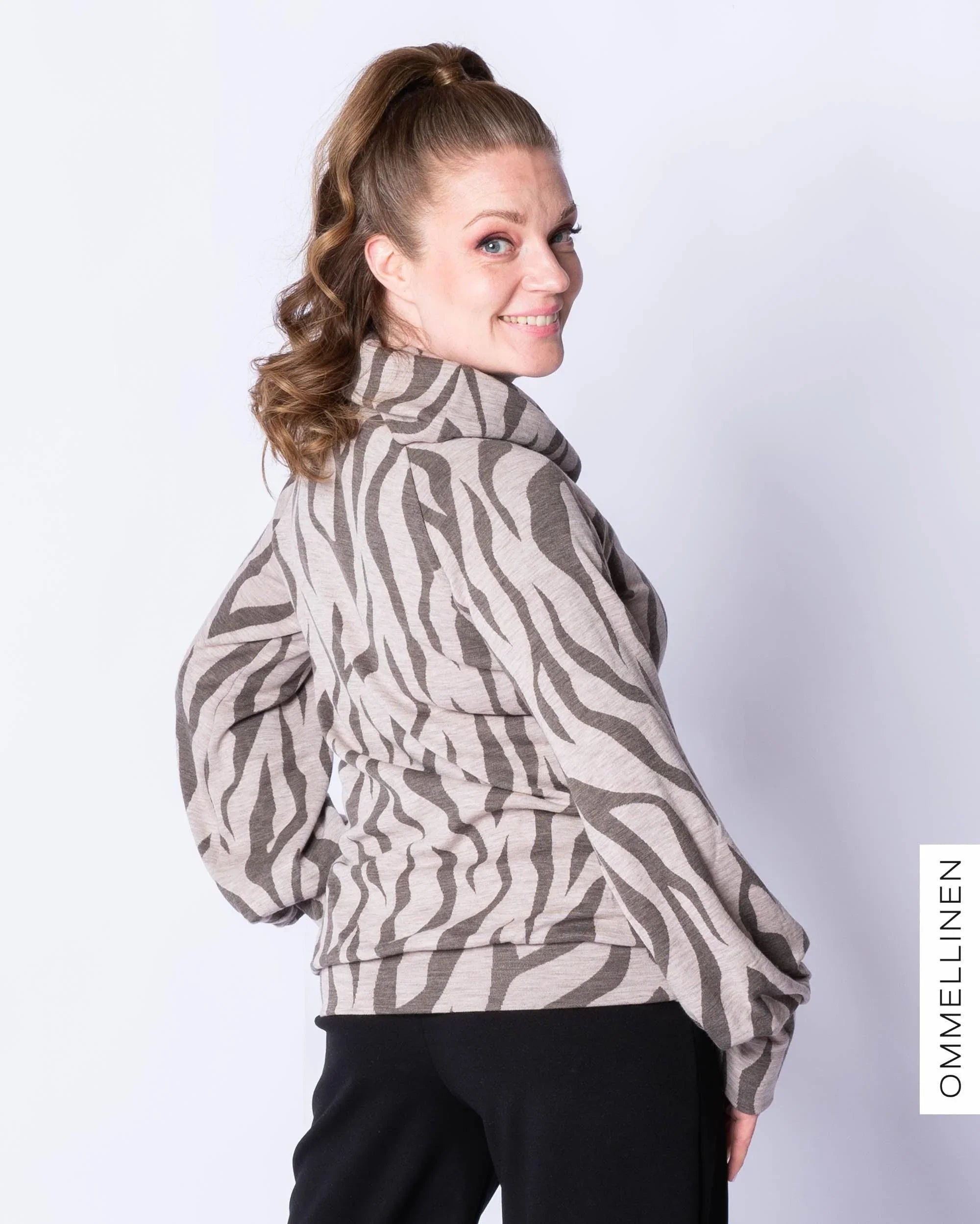 Merinovillainen laskospaita, Villi - hiekka/ruskea