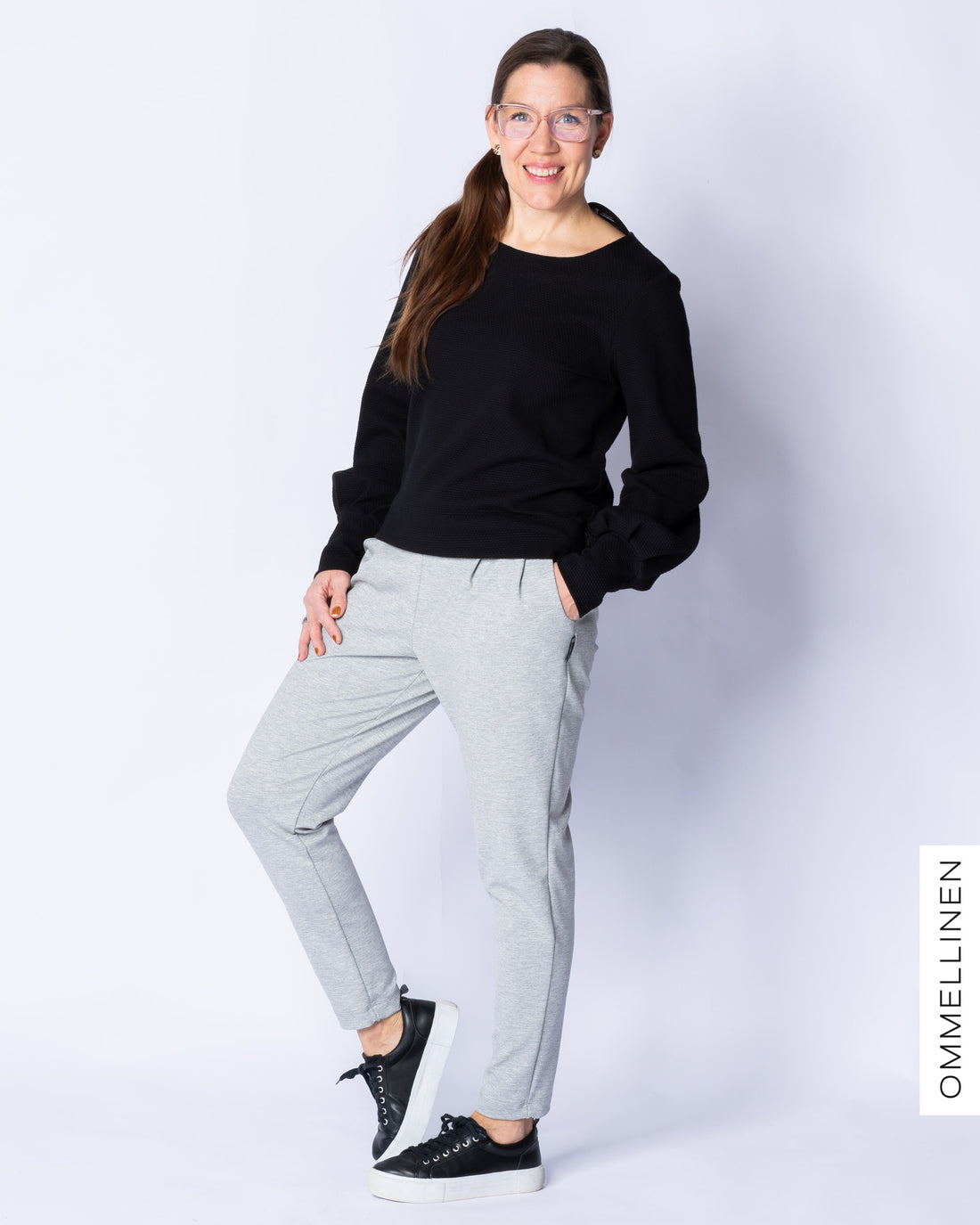 Laskoshousut, harmaa