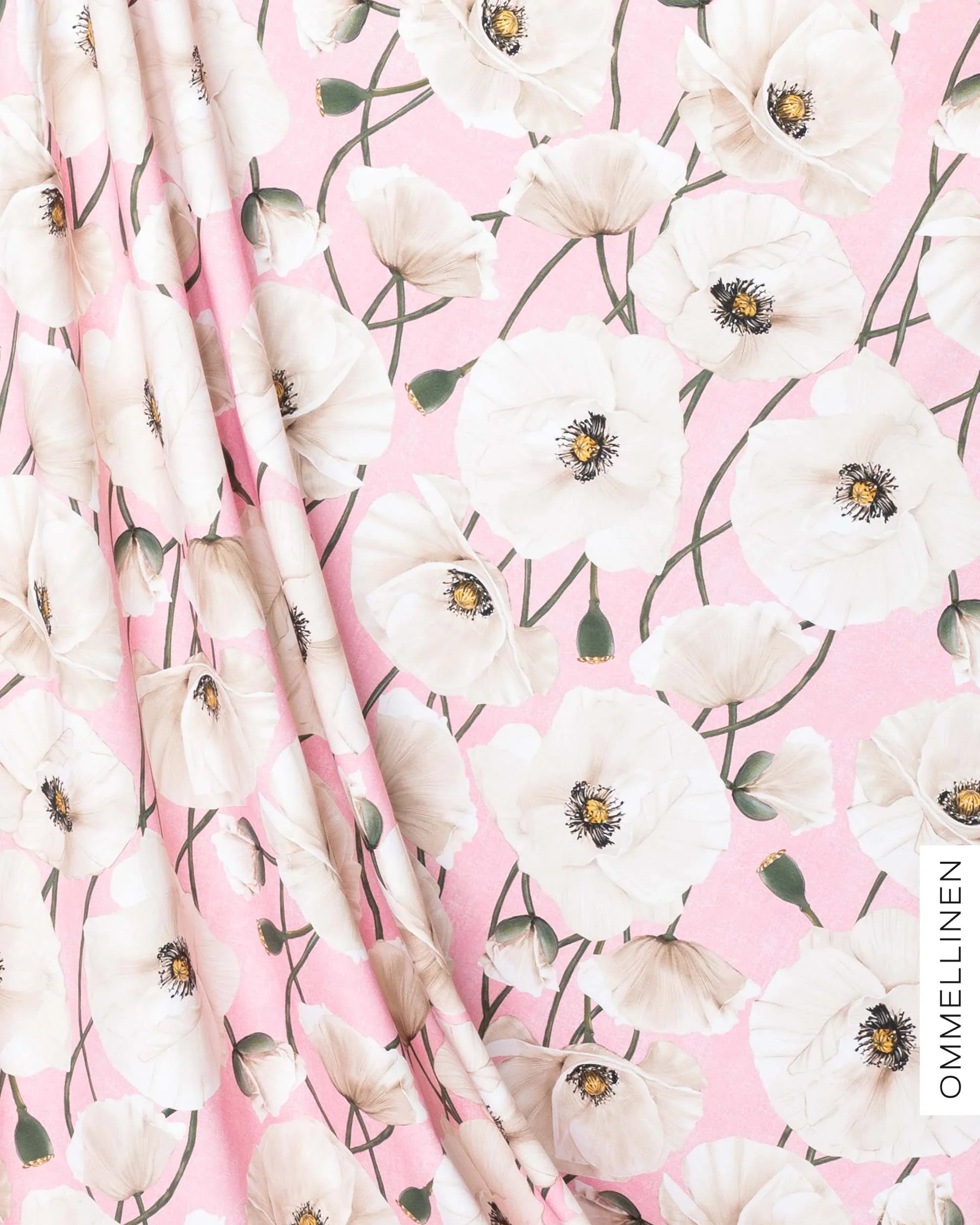 Digitrikoo - PALA, Yökukka - vaaleanpunainen/luonnonvalkoinen