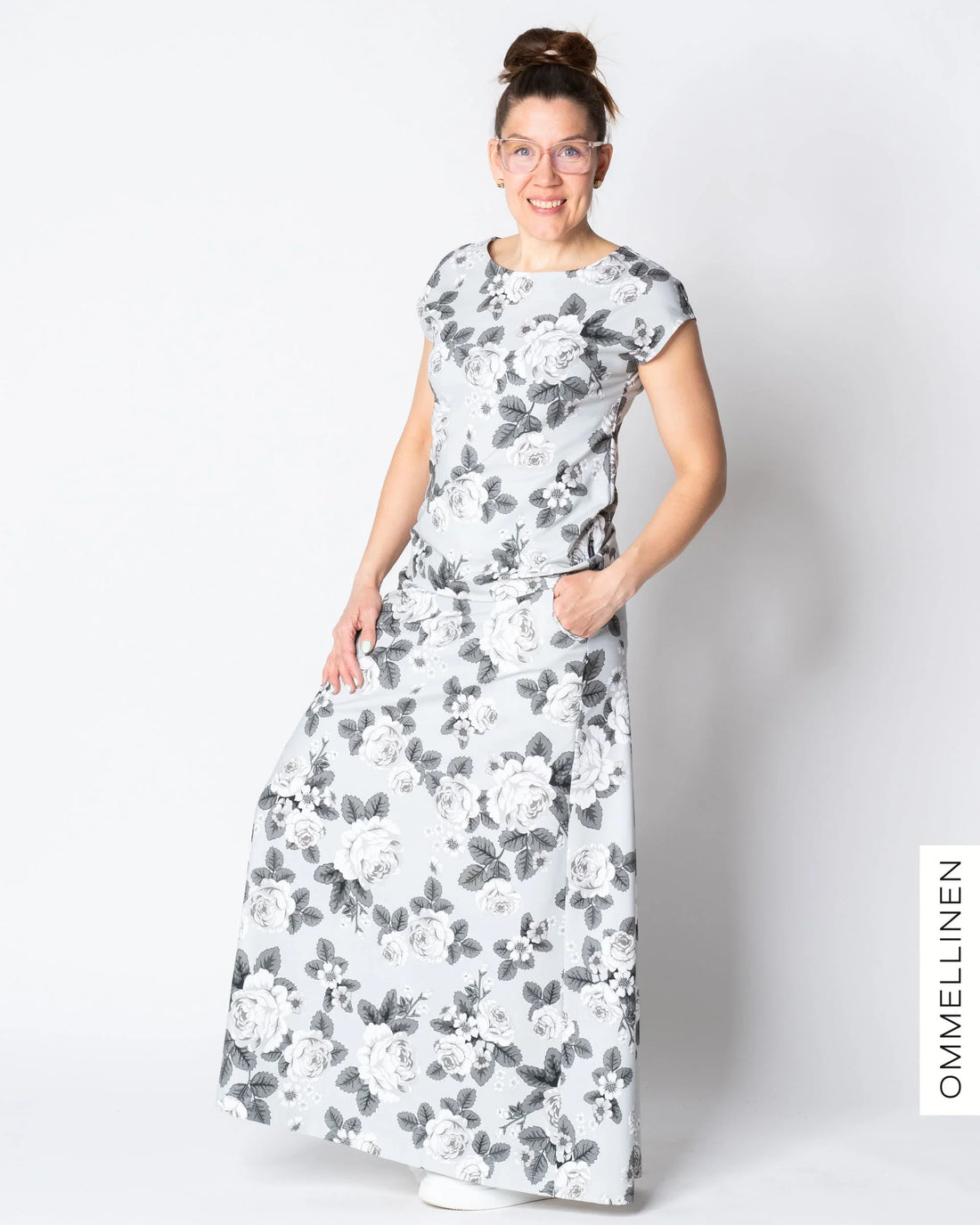 Lempipaita, Babushka Roses - harmaa, lievÀ II-laatu