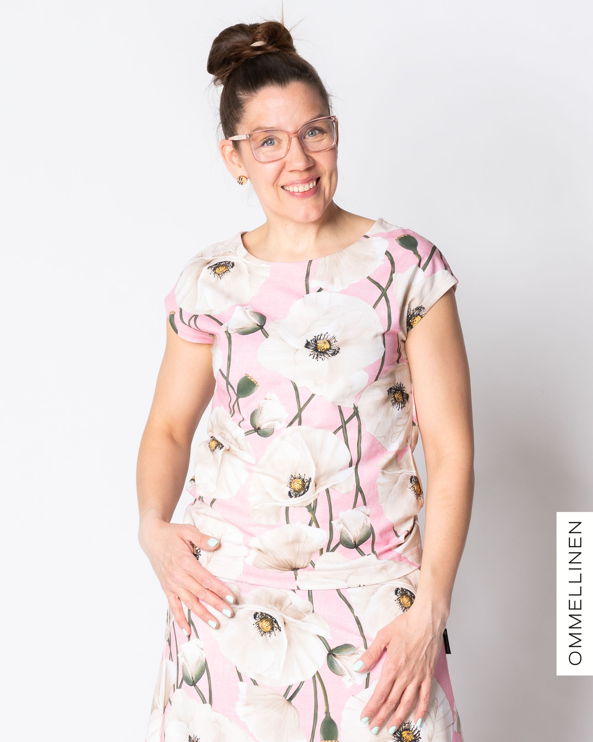 HUPS! Lempipaita, Yökukka - vaaleanpunainen/luonnonvalkoinen - M