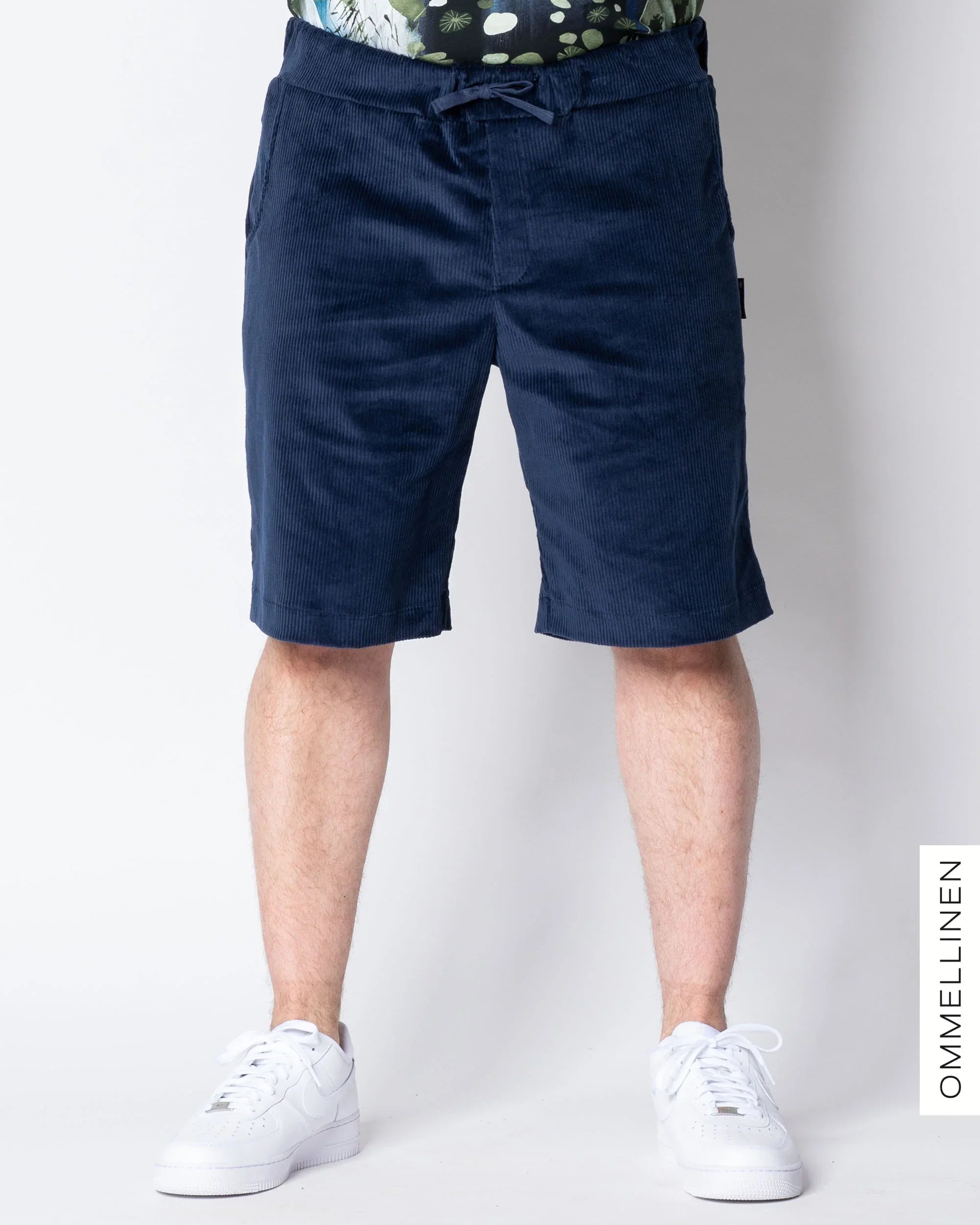 Miesten vakosamettishortsit, sininen