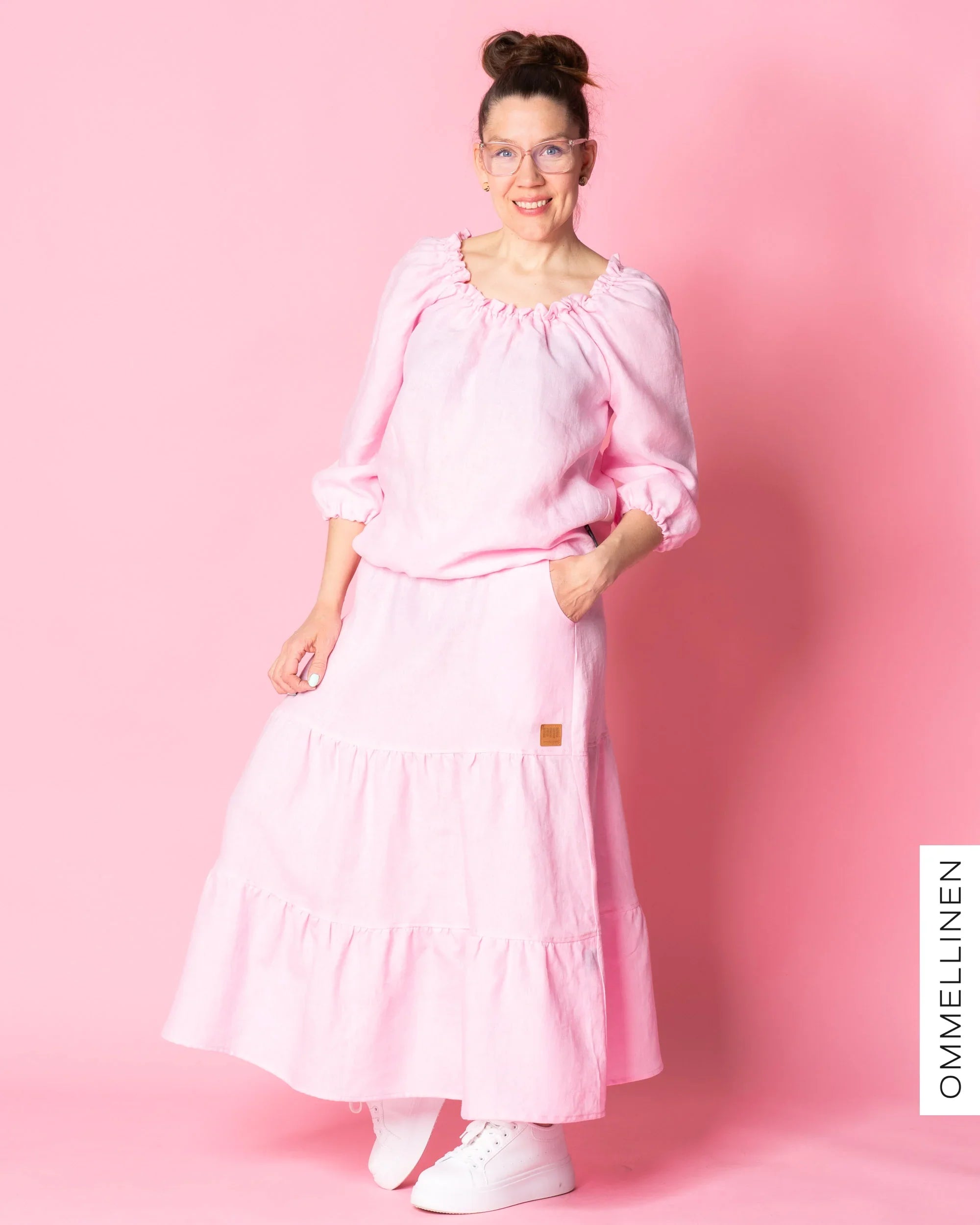 Pellavahame, vaaleanpunainen