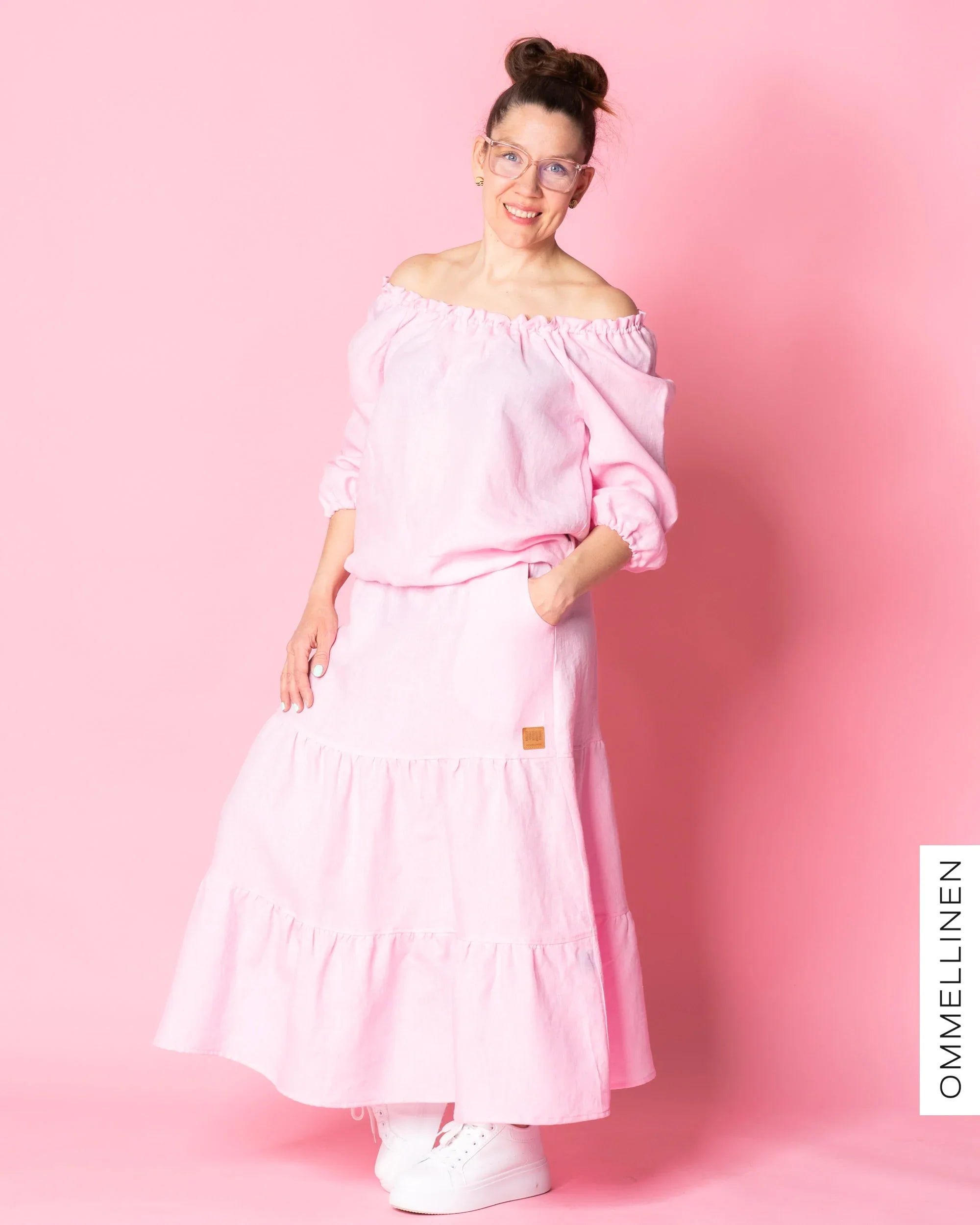 Pellavahame, vaaleanpunainen