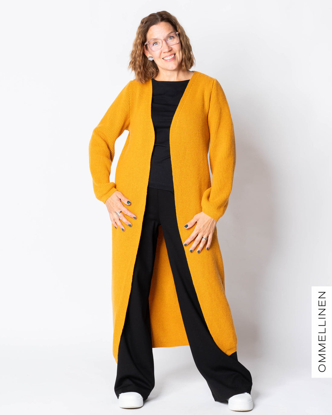 MAXI cardigan - merino wool, cloudberry