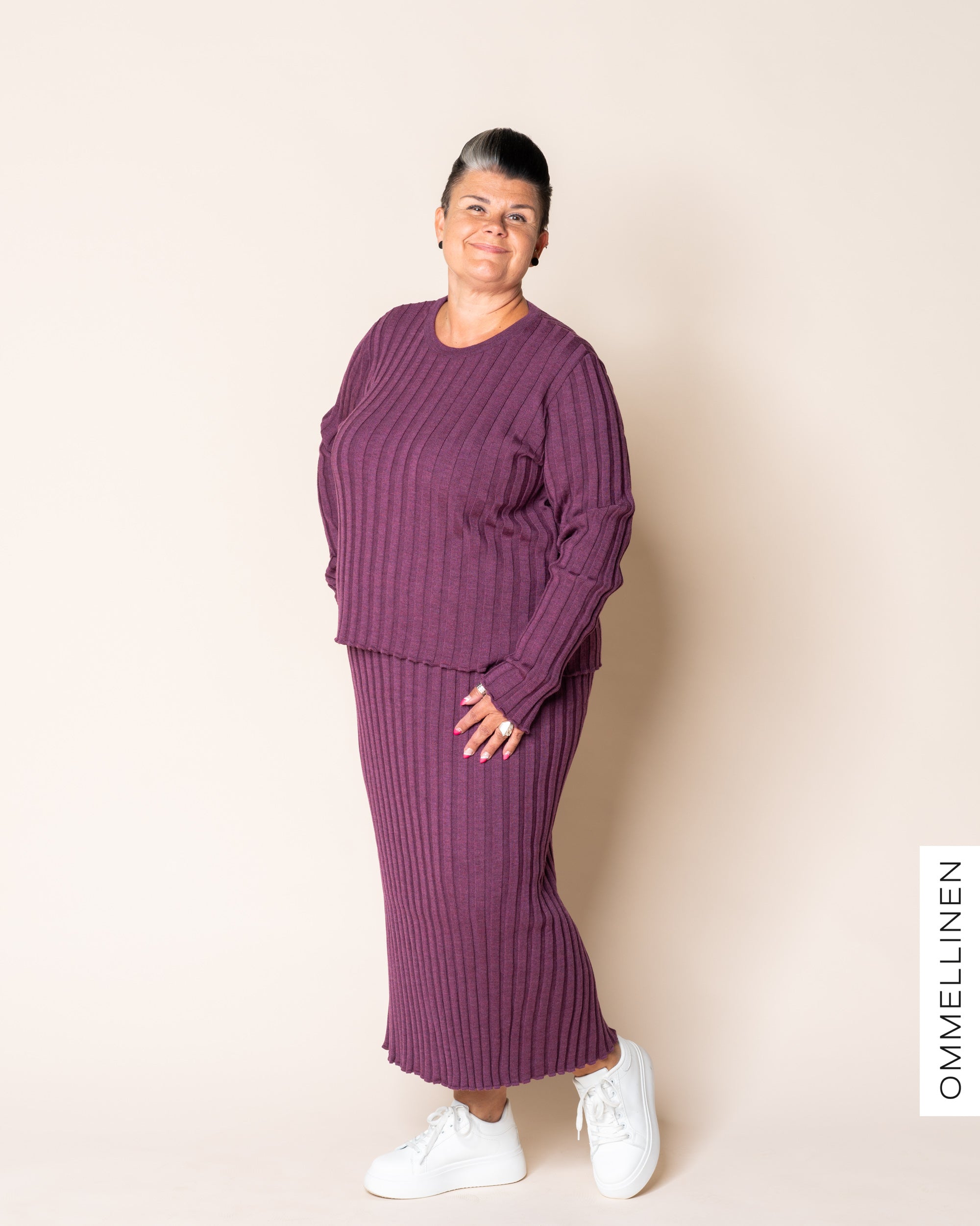 RIBBI skirt - merino wool, purple