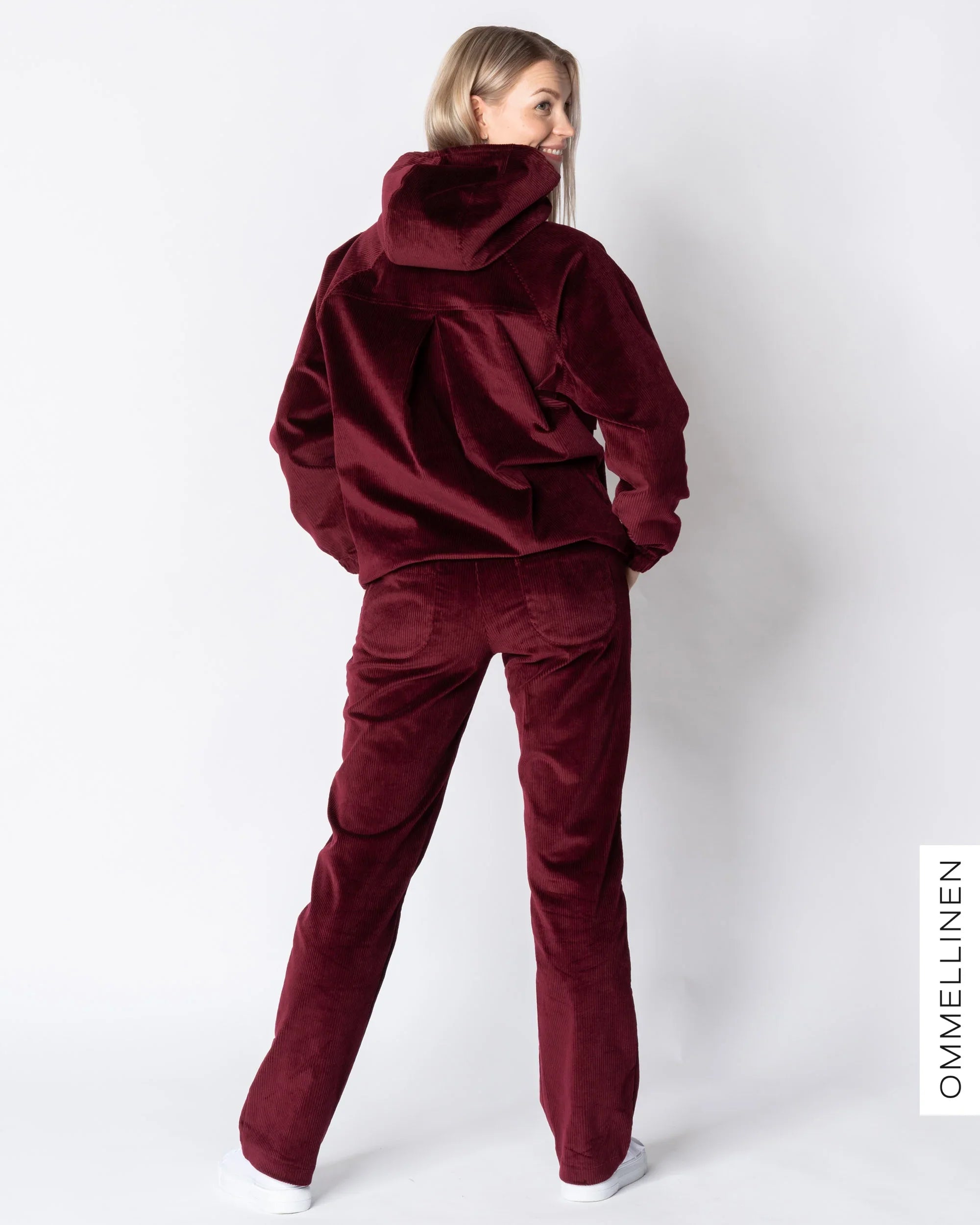 Anorakki - vakosametti, burgundi