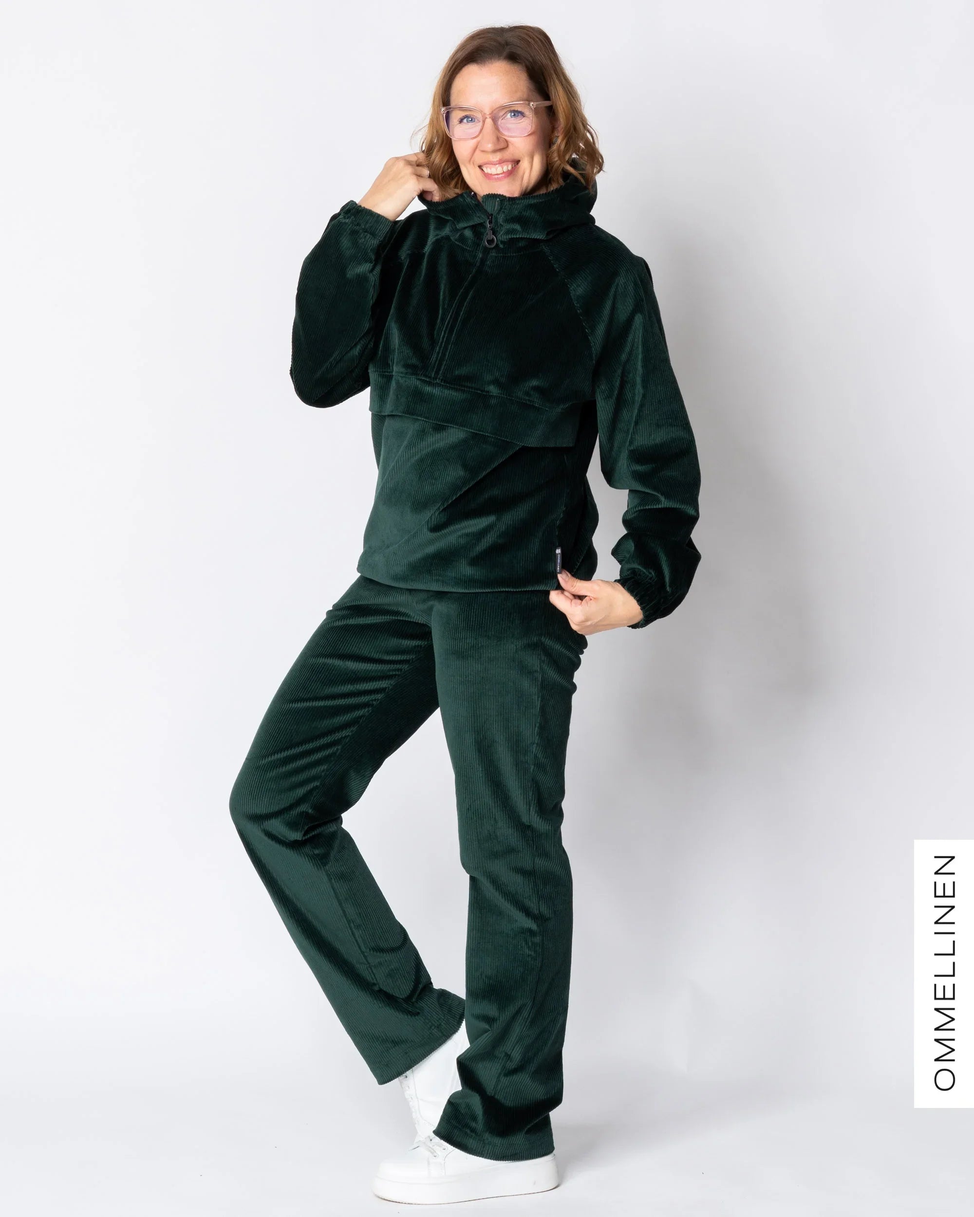 Anorakki - vakosametti, vihreä