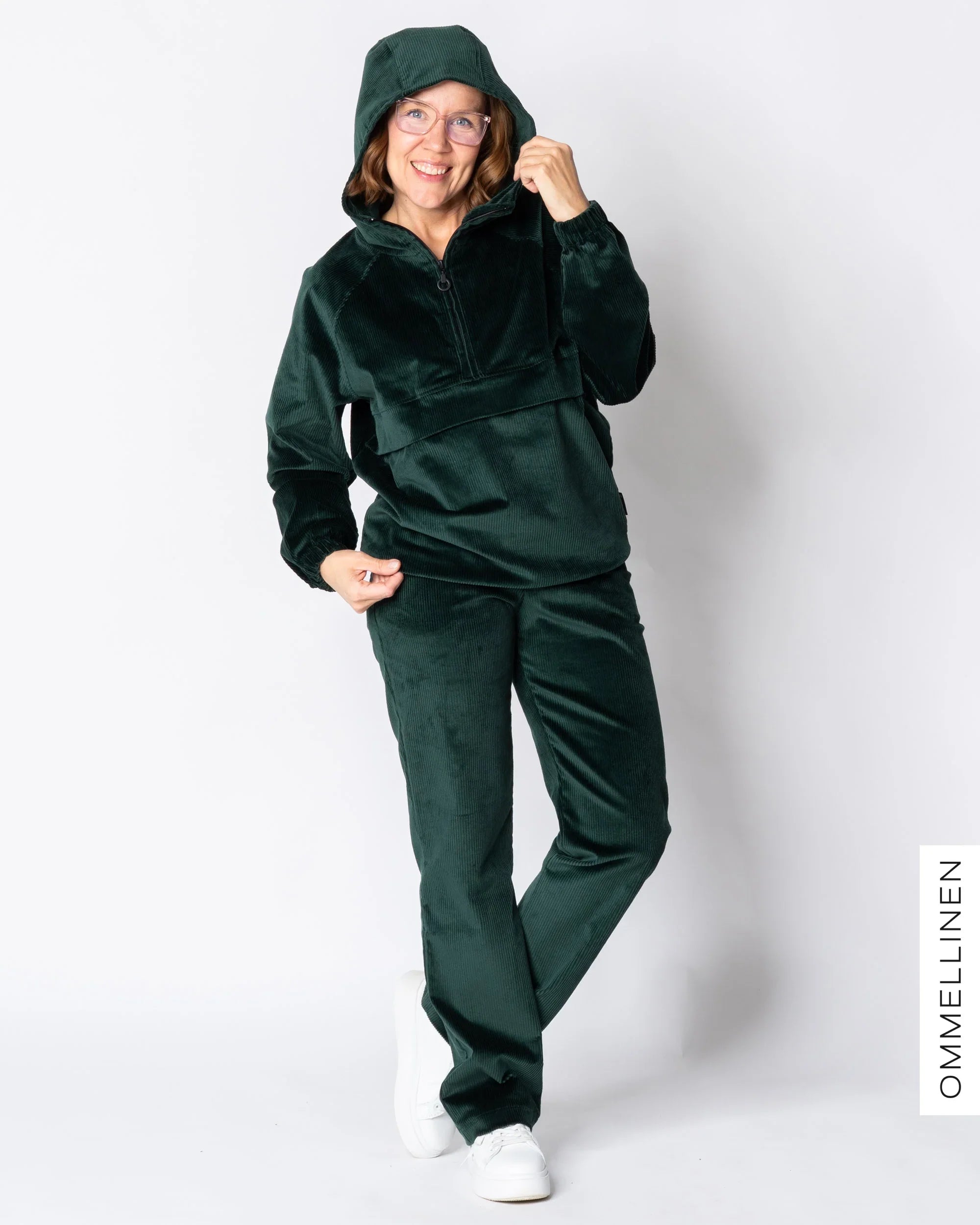 Anorakki - vakosametti, vihreä