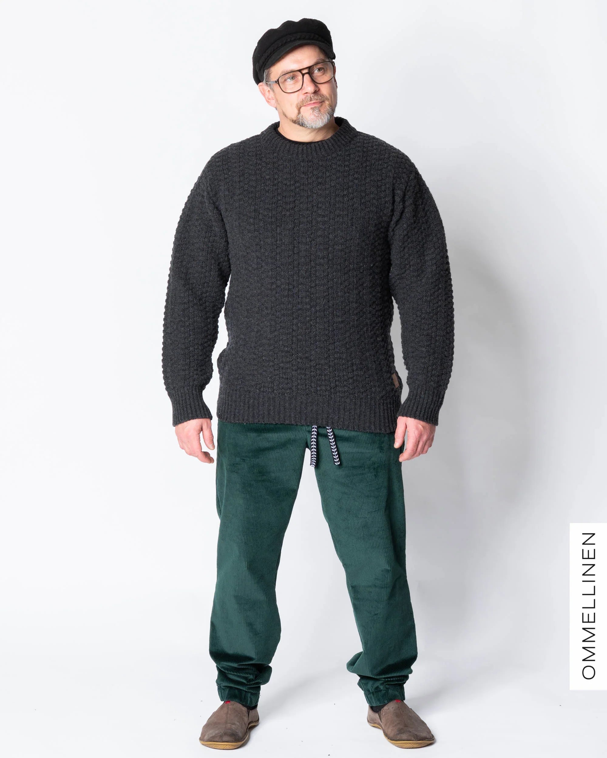 Miesten vakosamettihousut, vihreÀ