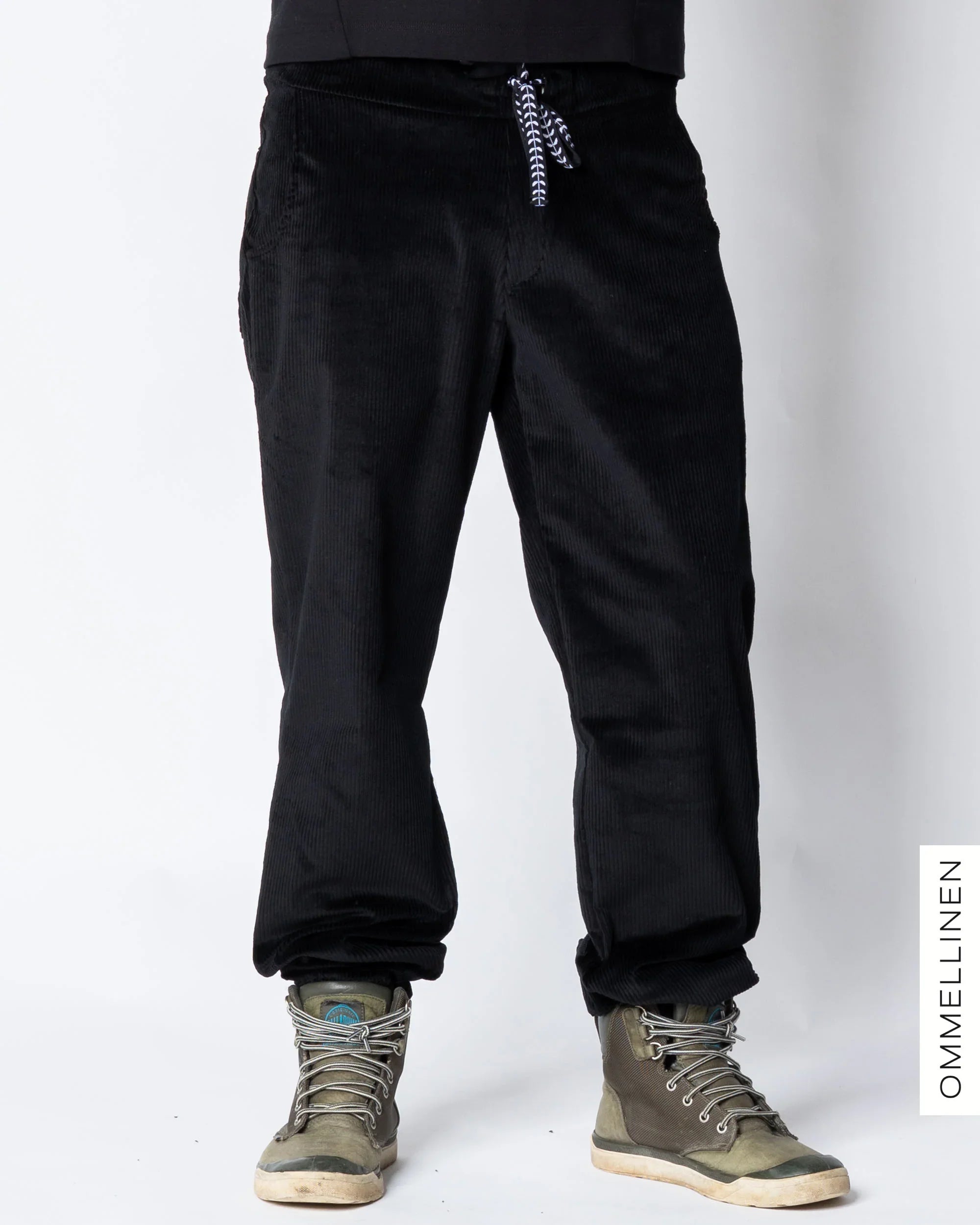 Miesten vakosamettihousut, musta