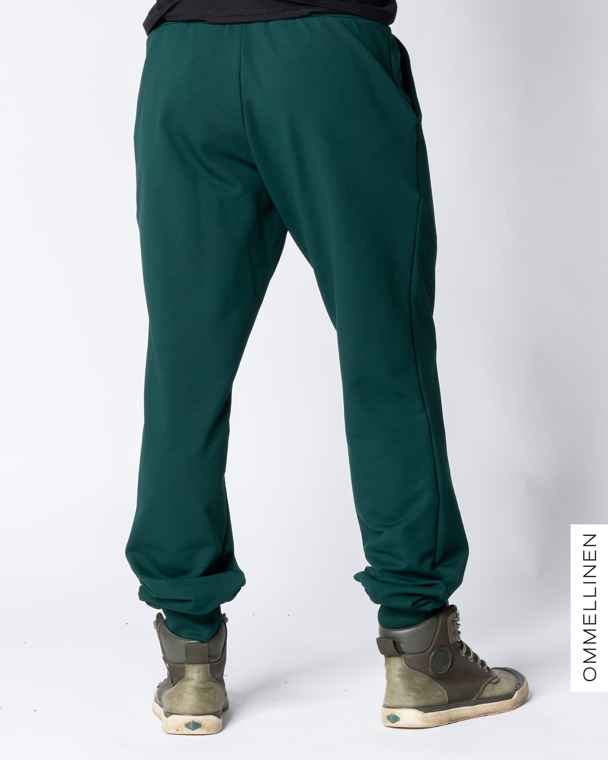 HUPS! Miesten collarihousut, smaragdi - harjattu - S