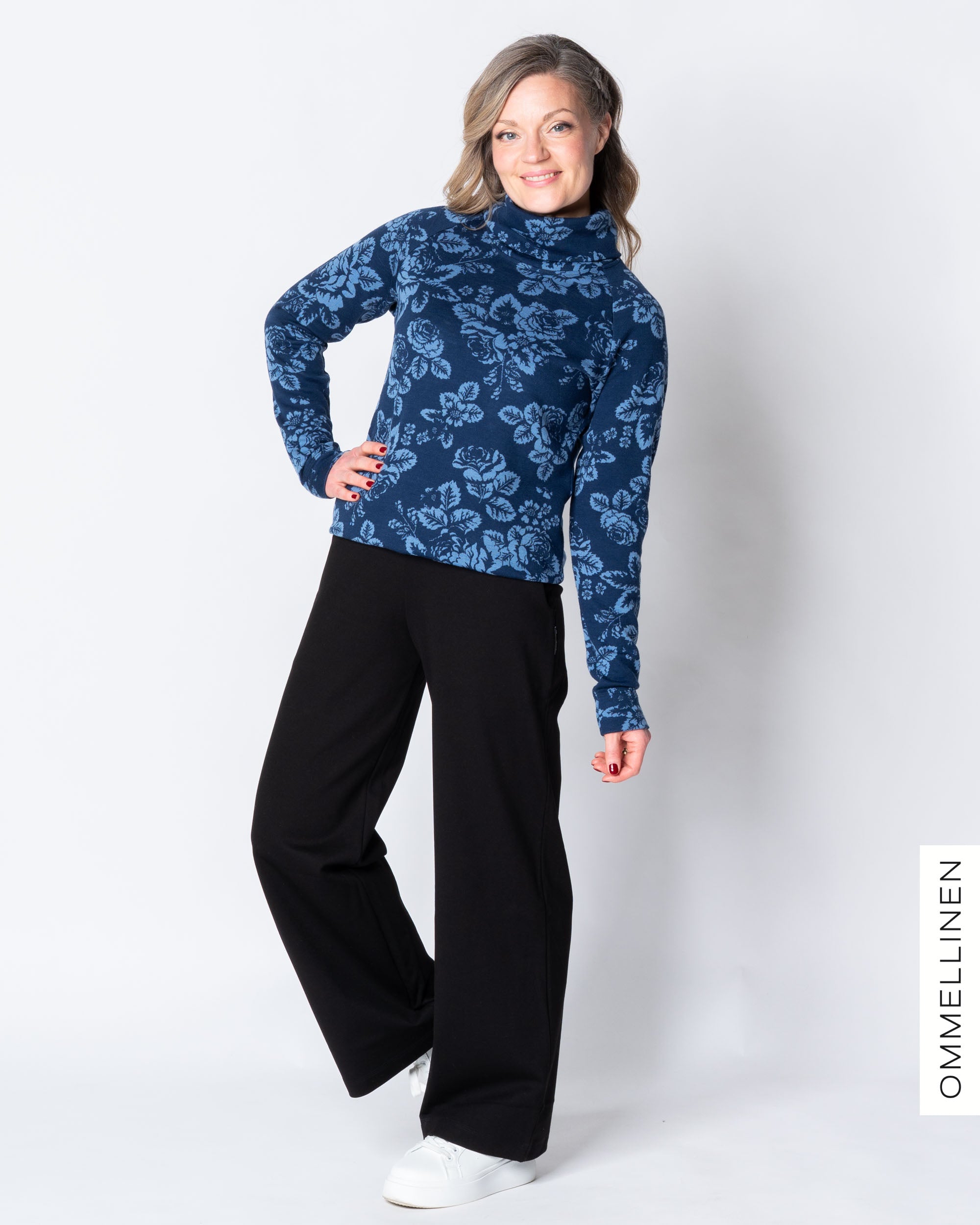 Merinopoolo, Babushka Roses - sininen