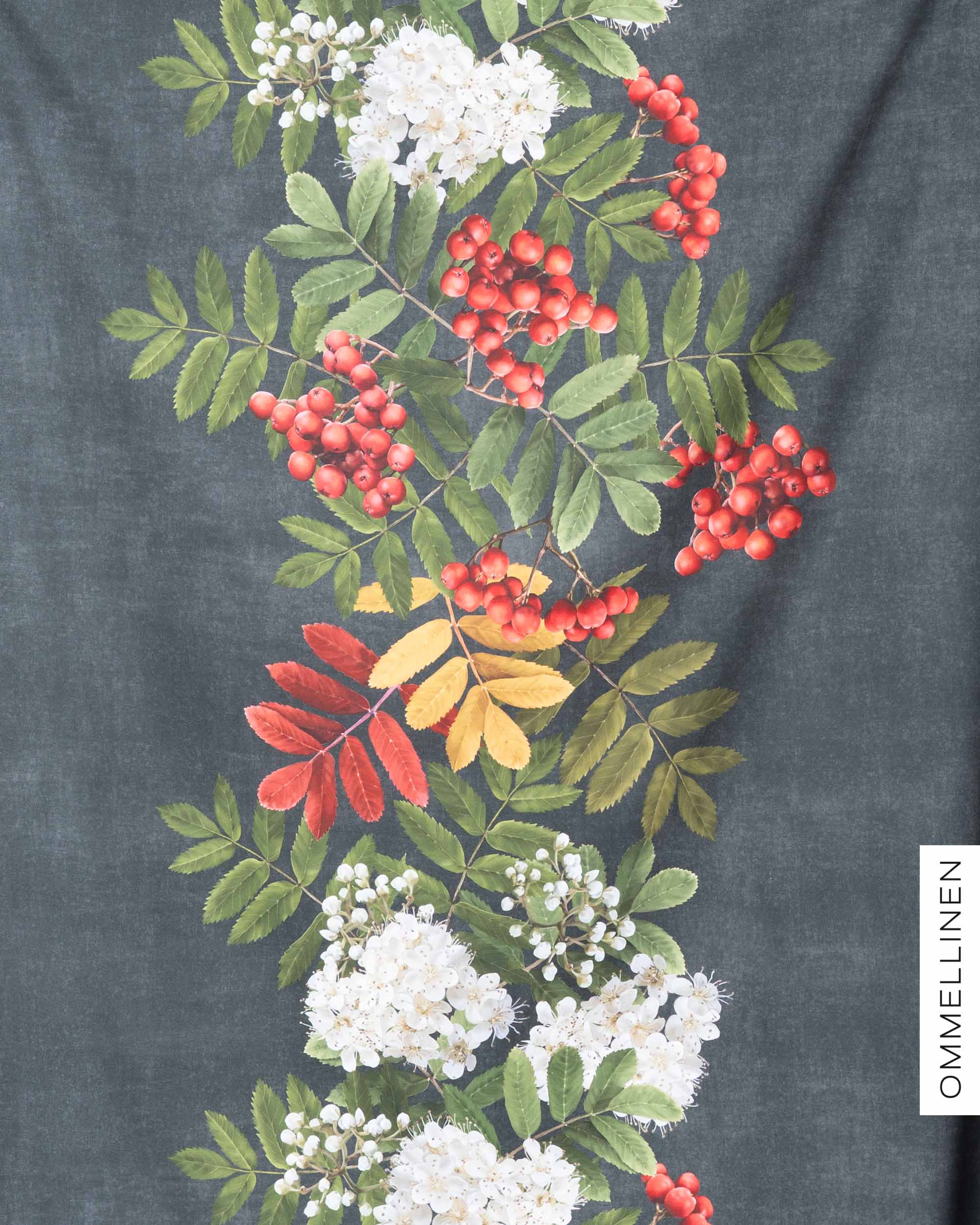 Tablecloth, Pihlaja - grey