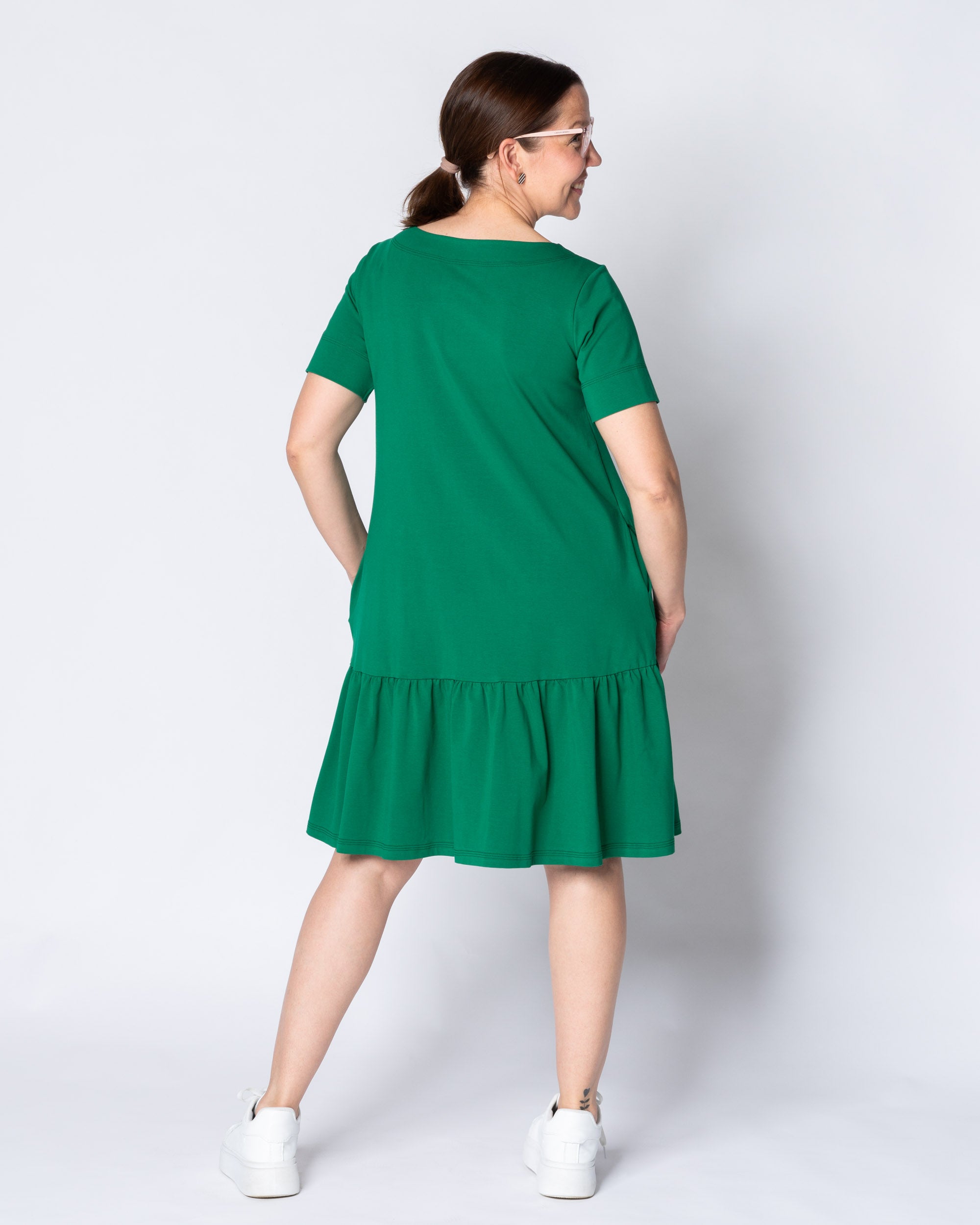 WHOOPS! FRILLA dress - short, green - 3XL