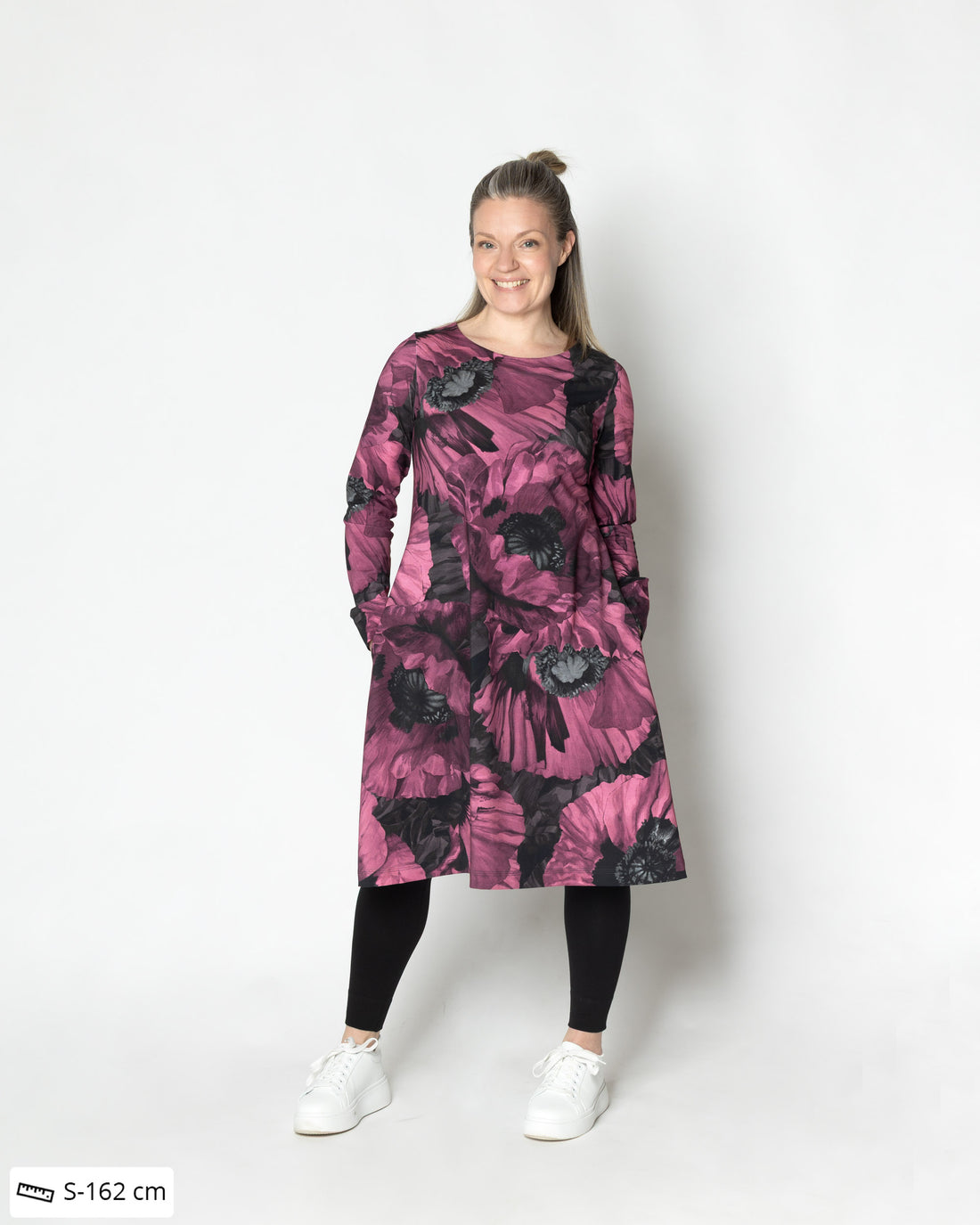 DRESS tunic, Tuulenkukka - wine, slight II-quality