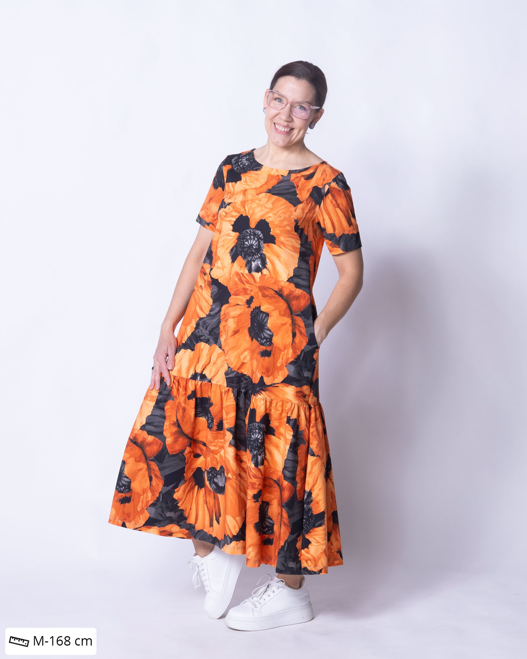 FRILLA dress, Tuulenkukka - orange