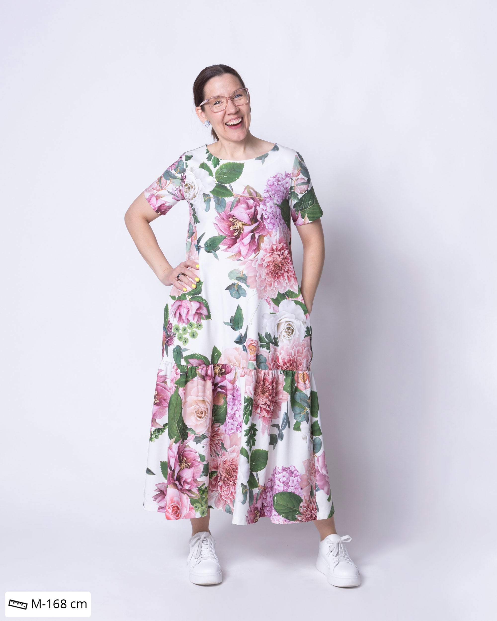 FRILLA dress, Kukkakimppu - white