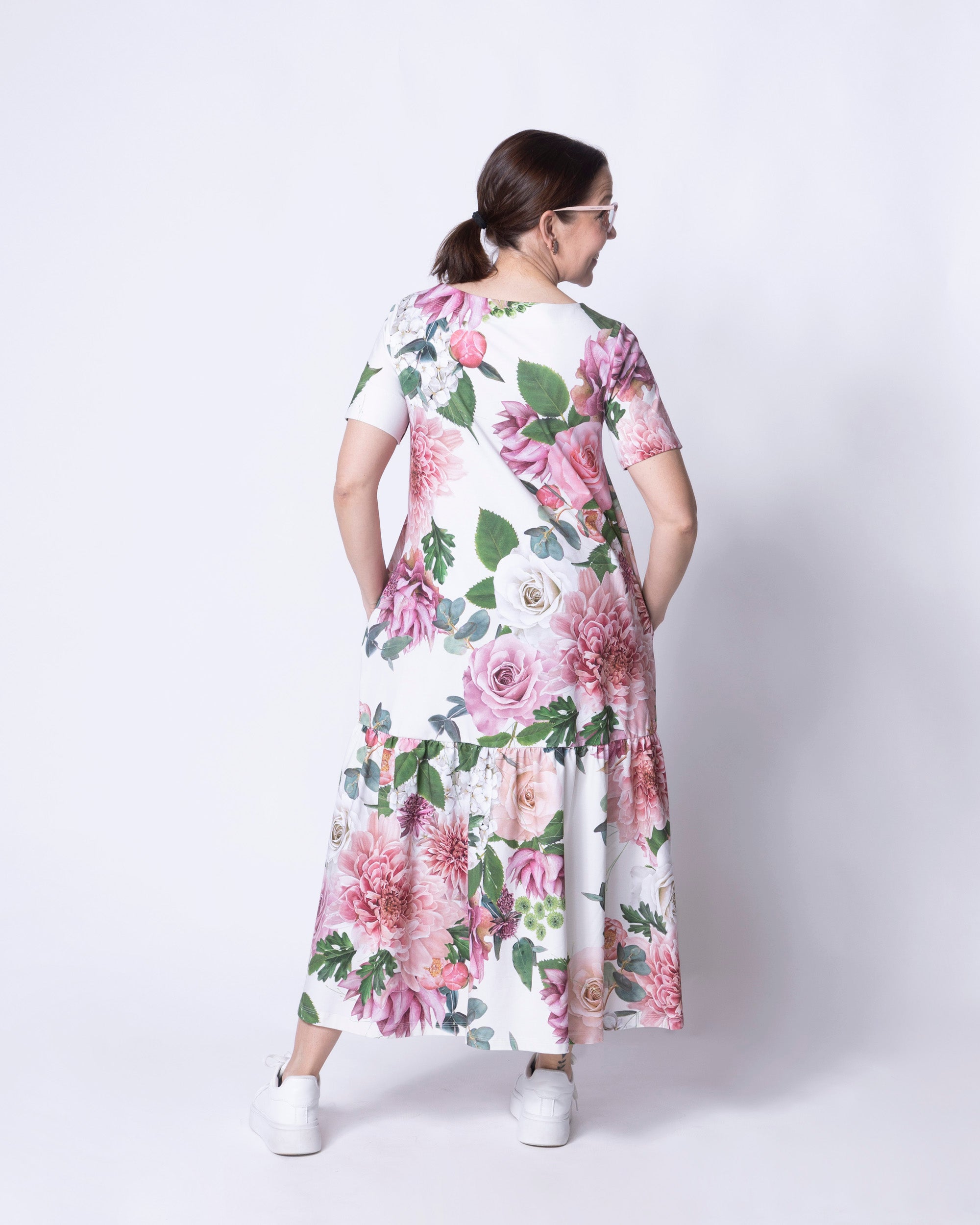 FRILLA dress, Kukkakimppu - white