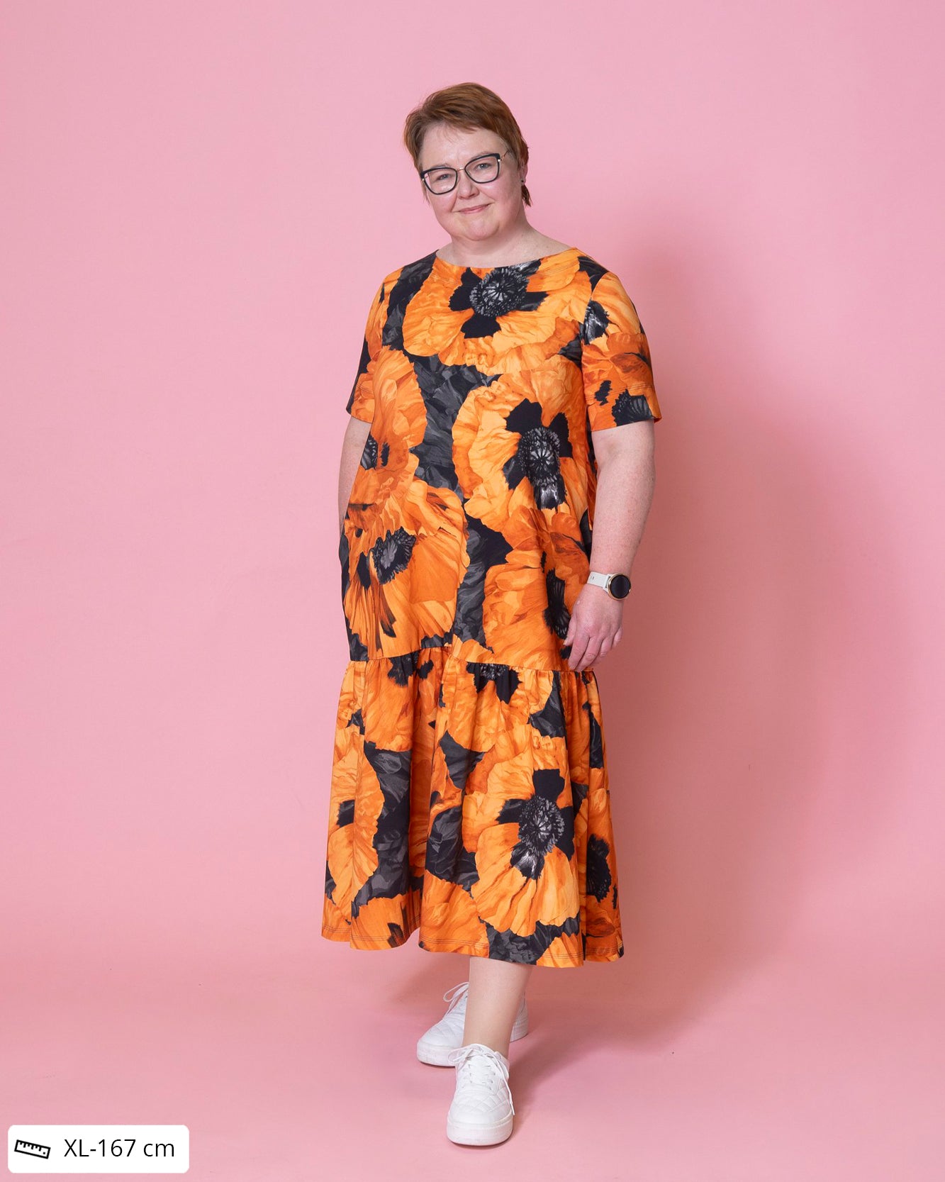FRILLA dress, Tuulenkukka - orange