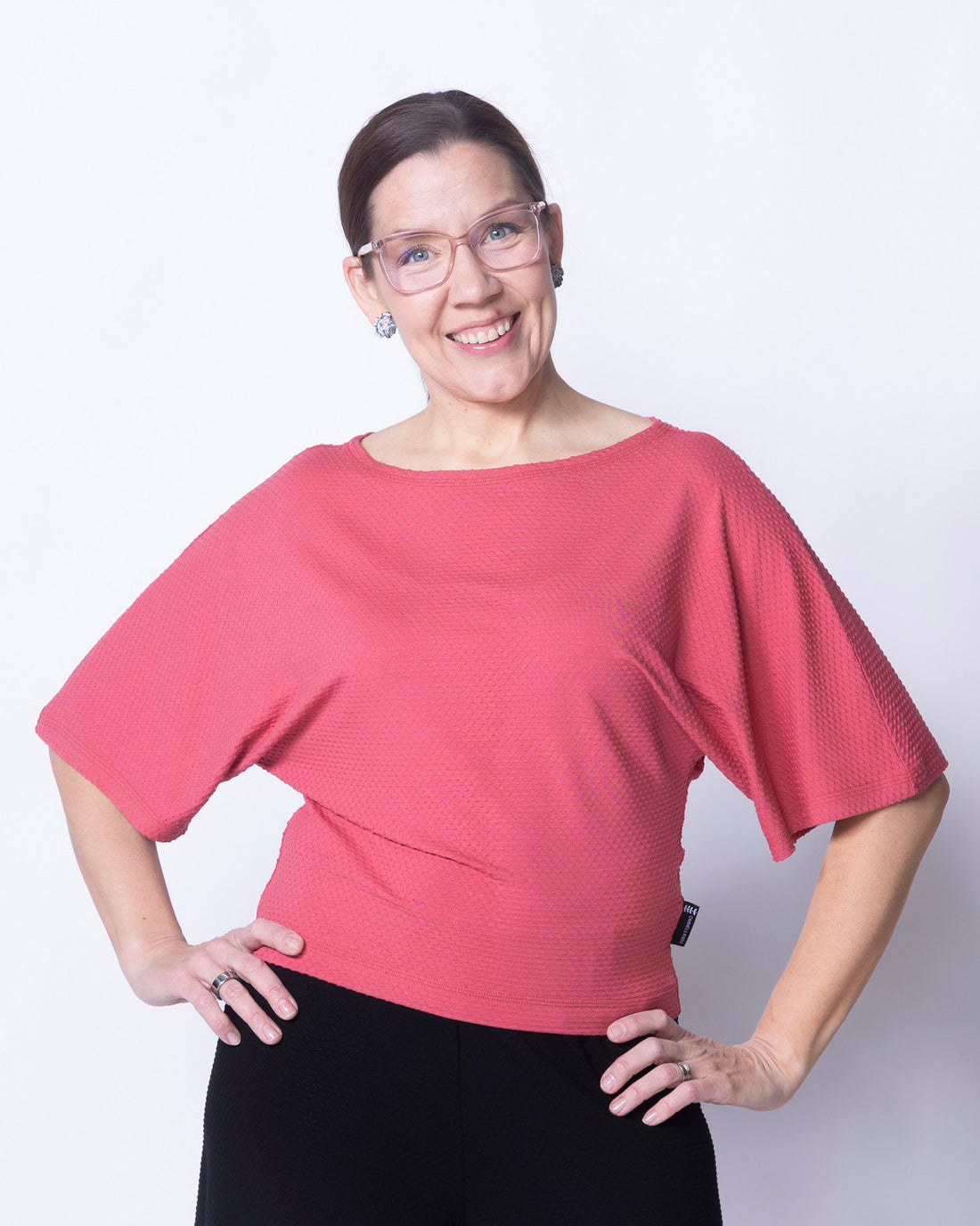 HELMI t-shirt, deep coral