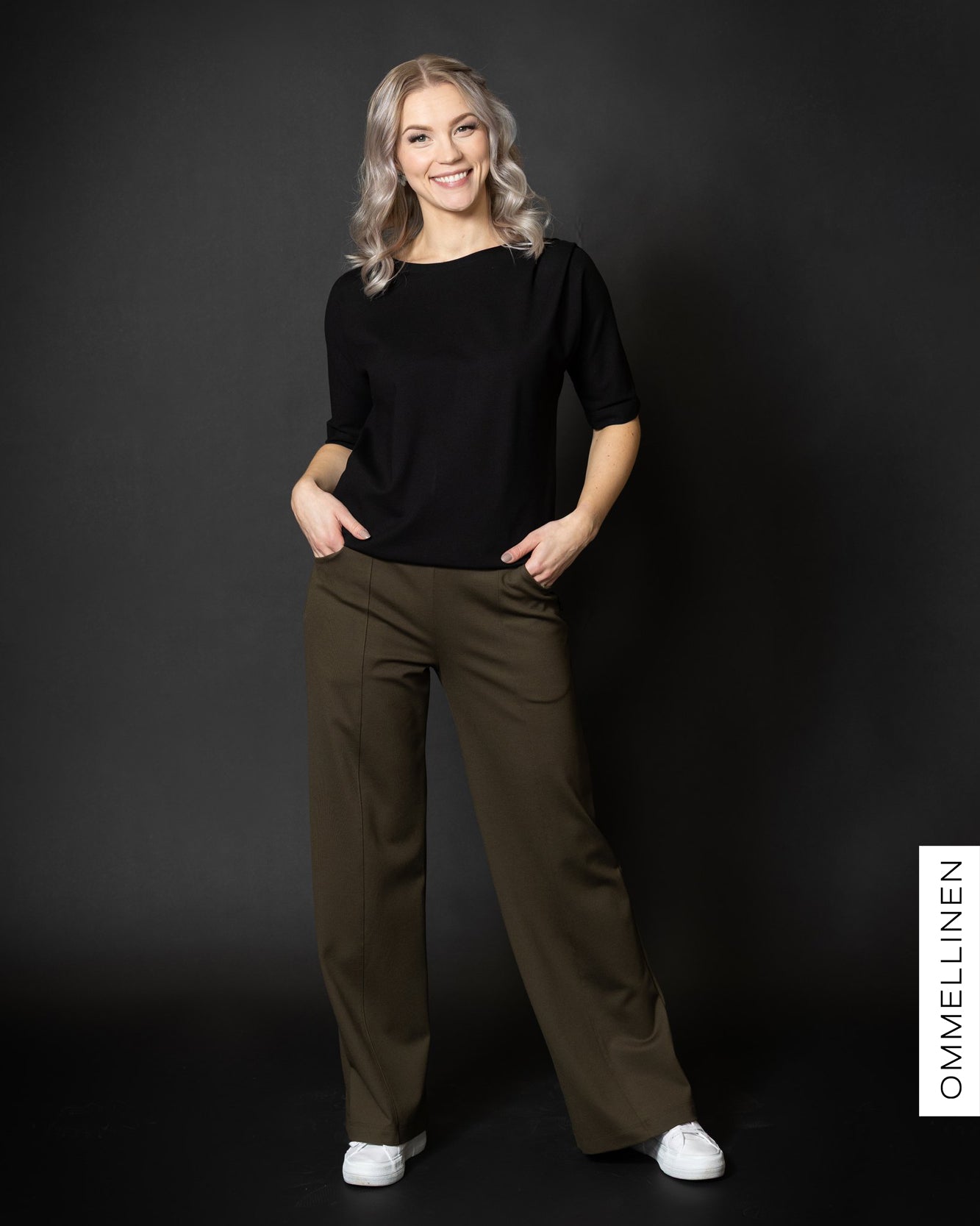 Kanttihousut - NORMAALI LAHJE, metsänvihreä