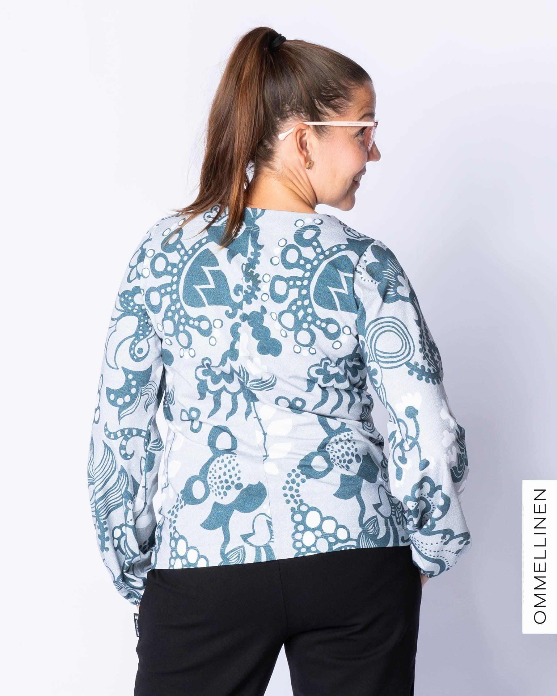 Puffipaita - pitkä hiha, Mindflow - siniharmaa