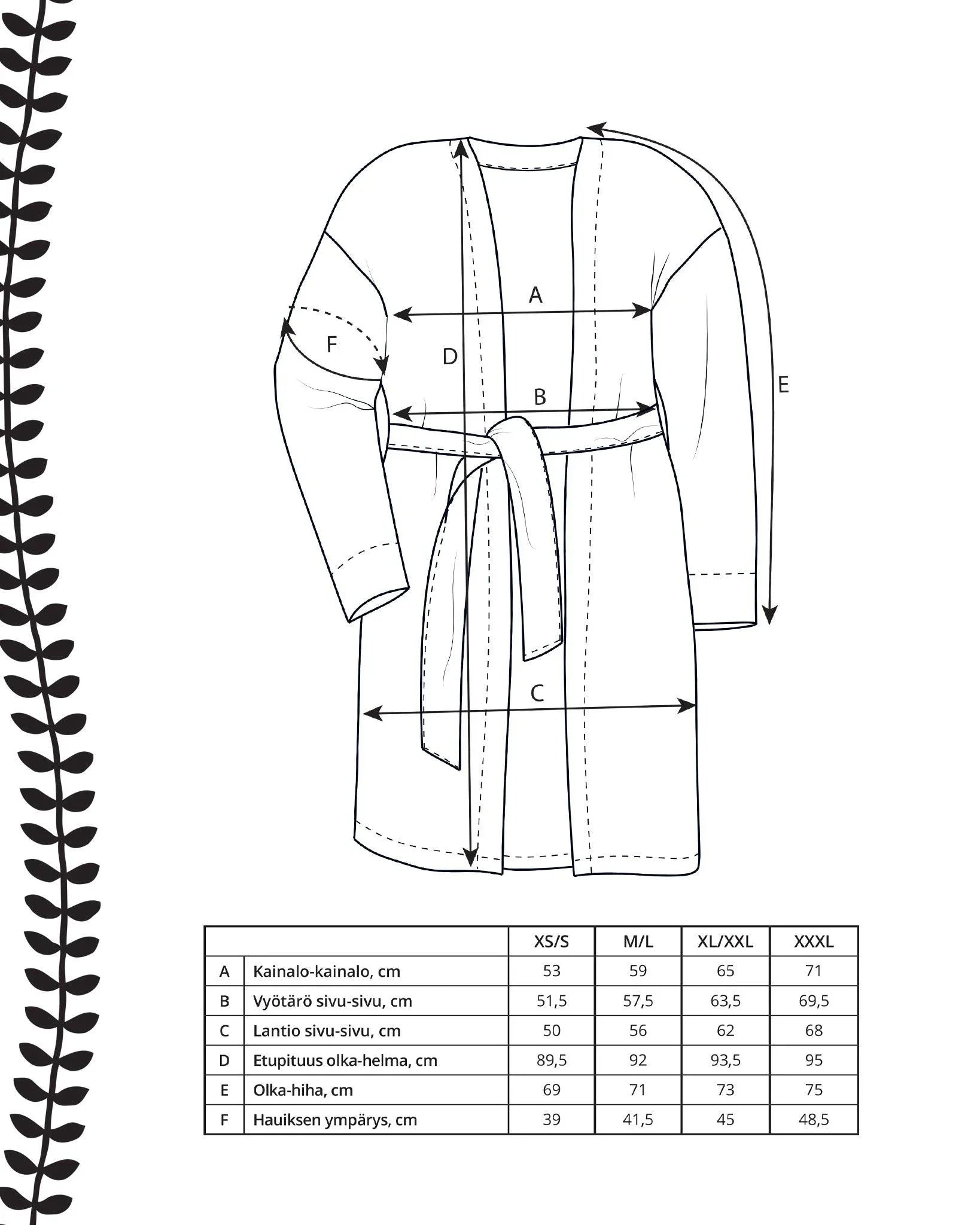 Kaava - timanttitakki