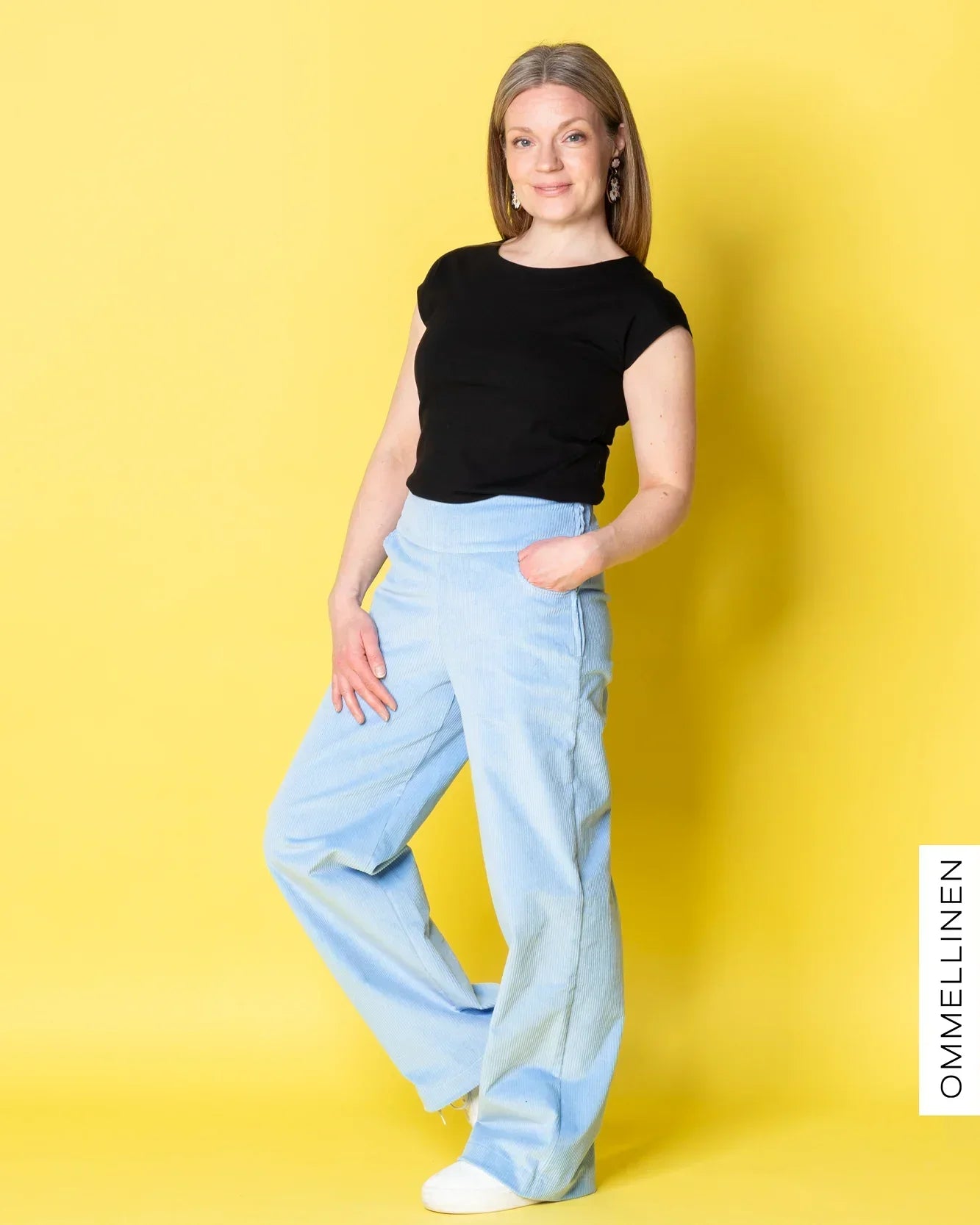 Vakosamettihousut - NORMAALI LAHJE, vaaleansininen - lievÀ II-laatu