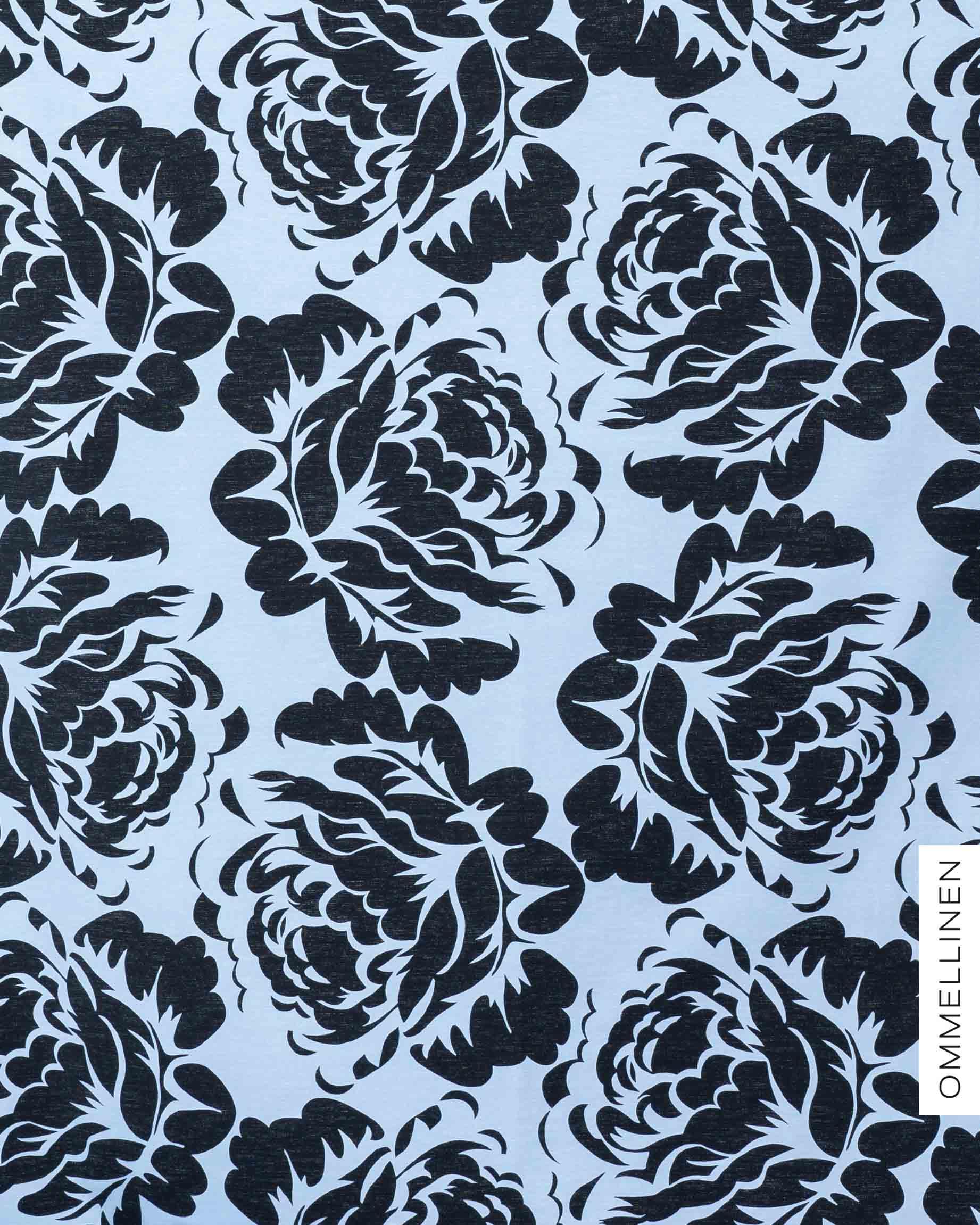 Digitrikoo, Babushka Roses JĂ€tti - vaaleansininen - Ommellinen