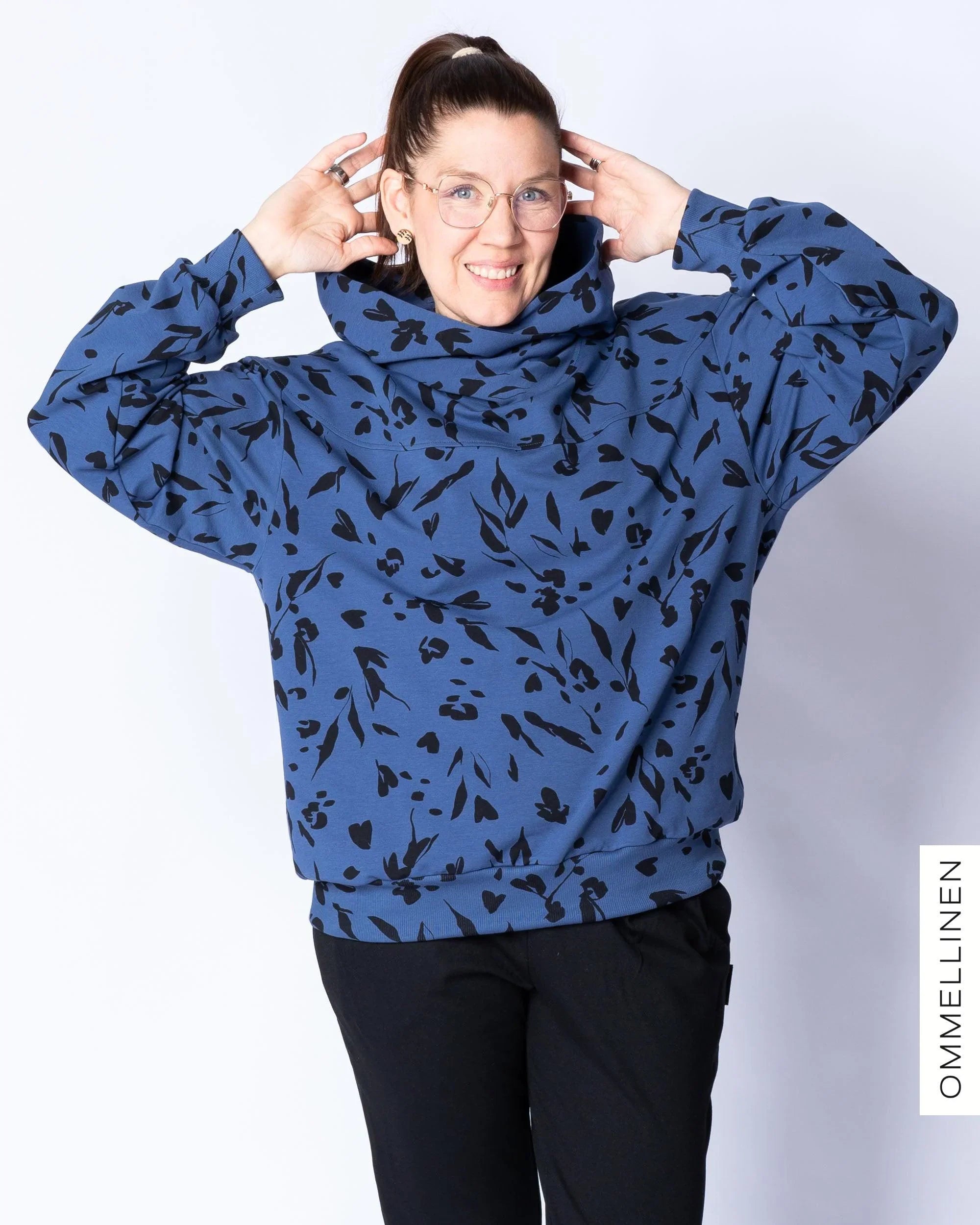 JÀttihuppari, SydÀnjemma - sininen - Ommellinen