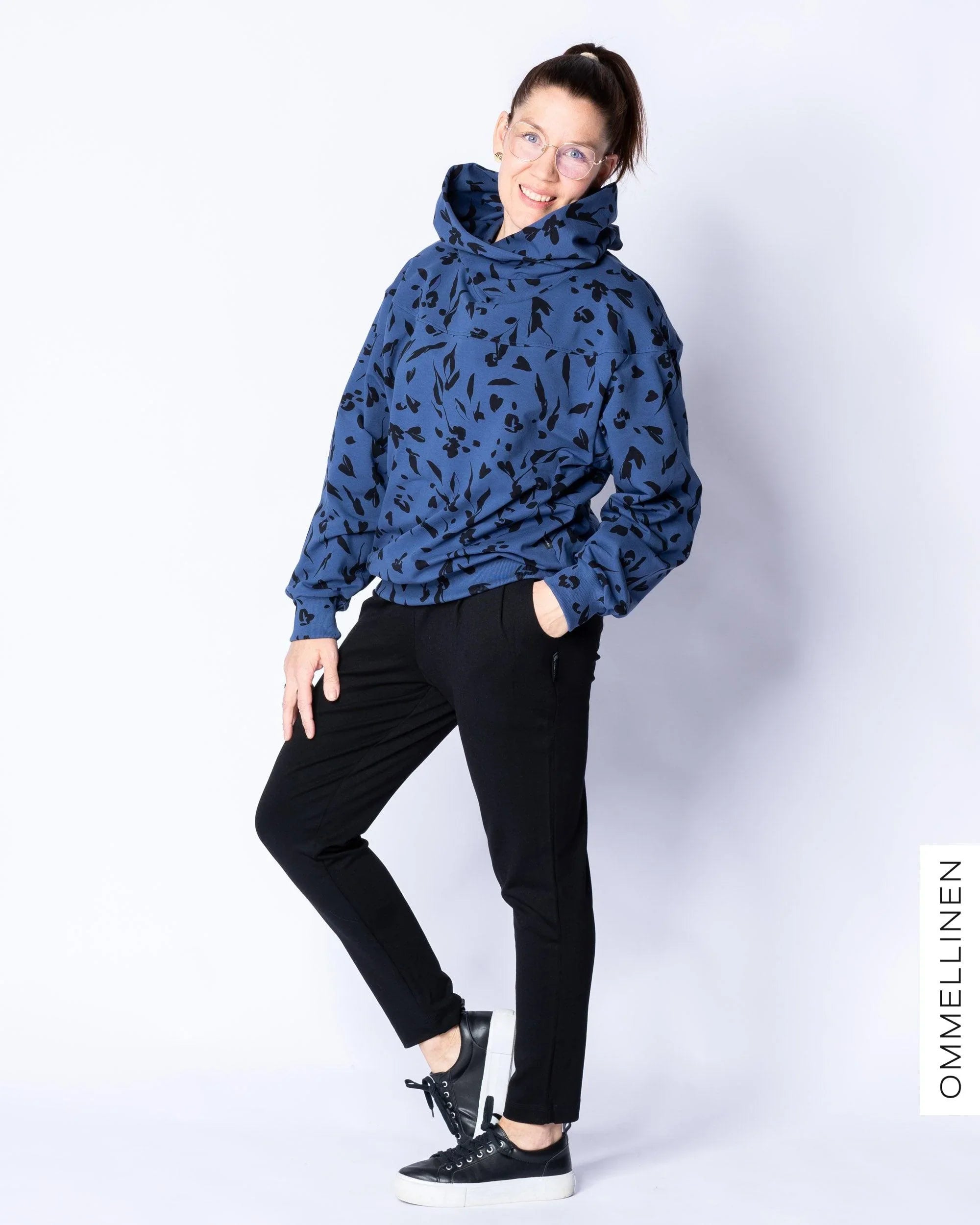 JÀttihuppari, SydÀnjemma - sininen - Ommellinen