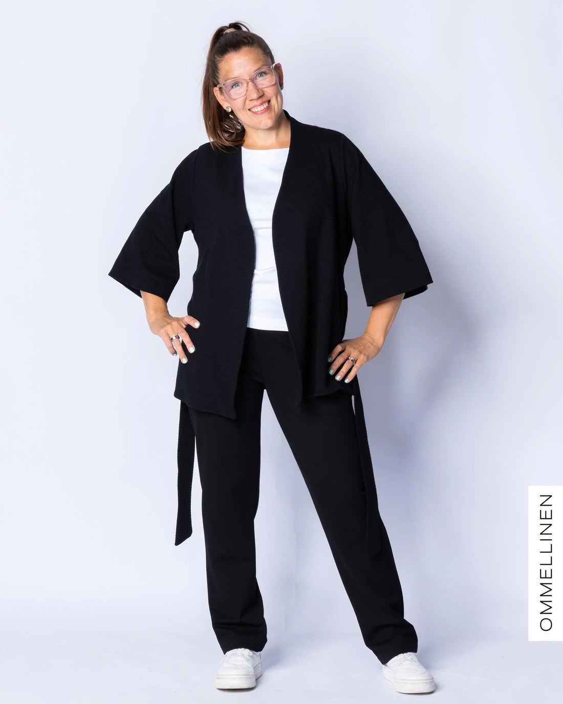 Kimonotakki, Musta - Ommellinen