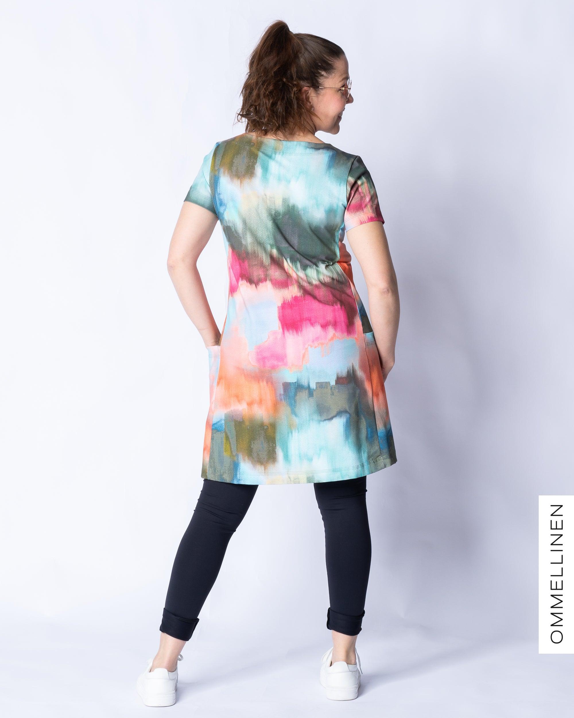 LEA -tunika - lyhyt hiha, VĂ€re - pastelli - Ommellinen