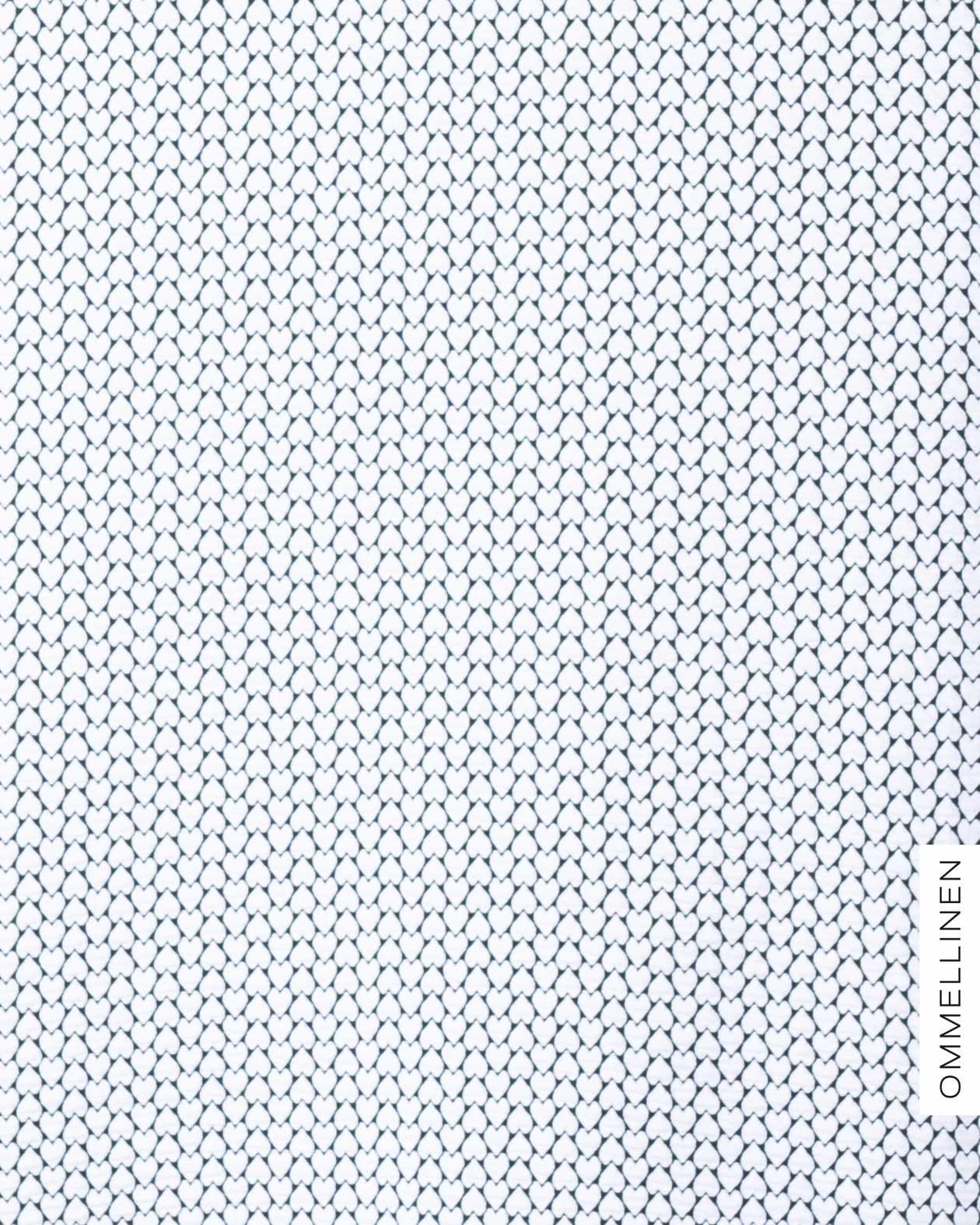 Luomupuuvillaneulos - PALA, Sydän - musta/valkoinen - Ommellinen