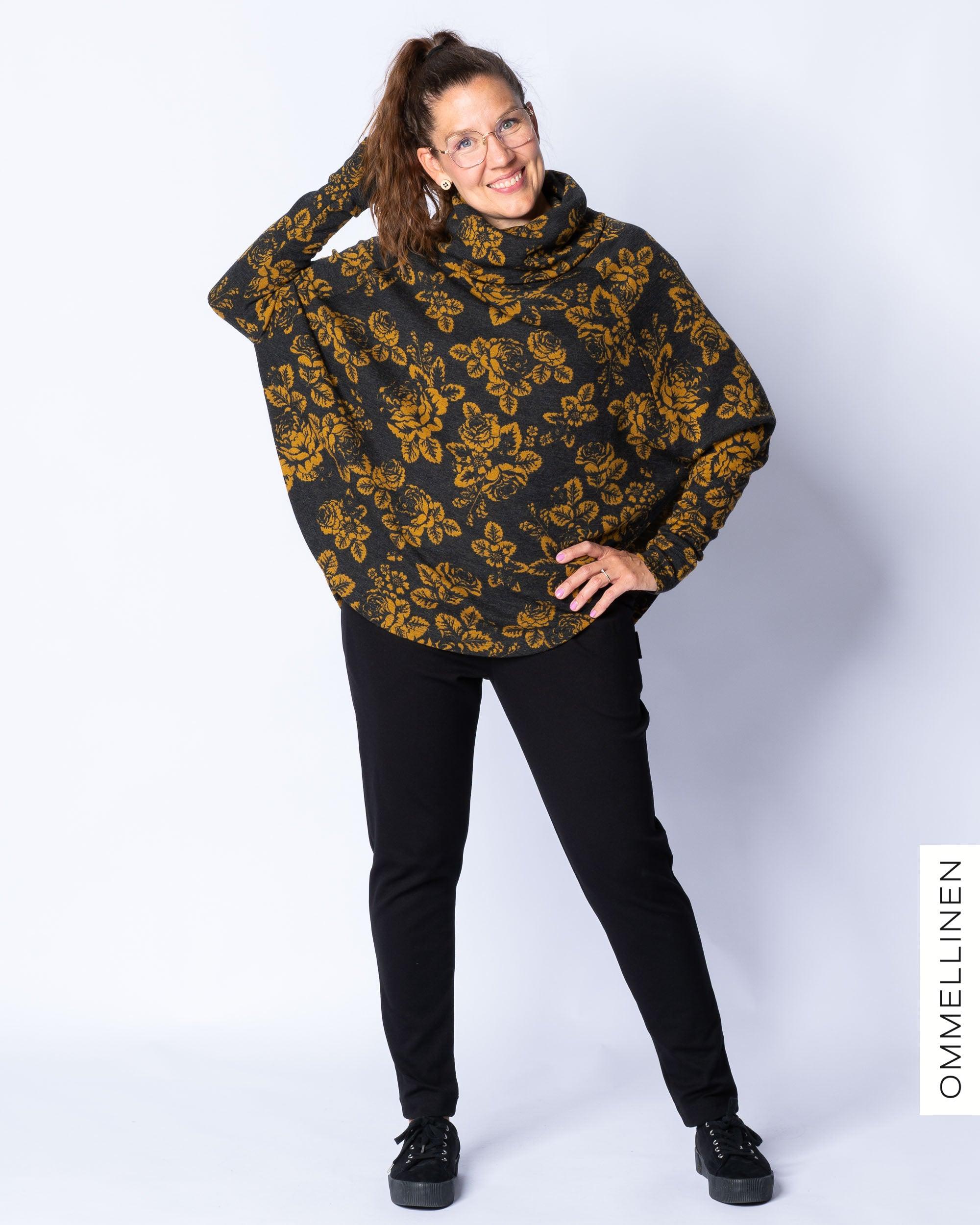 Pancho, Babushka Roses - harmaa/okra - Ommellinen