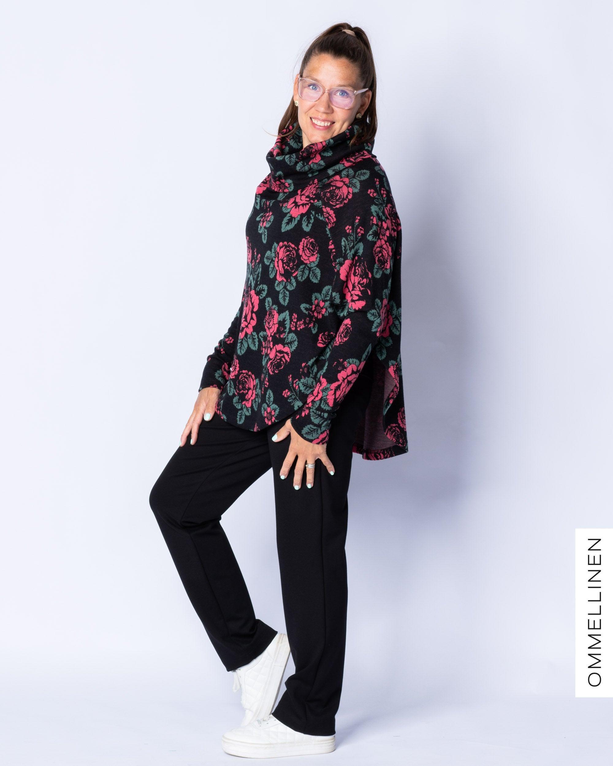 Pancho, Babushka Roses - musta/vihreÀ/koralli - Ommellinen