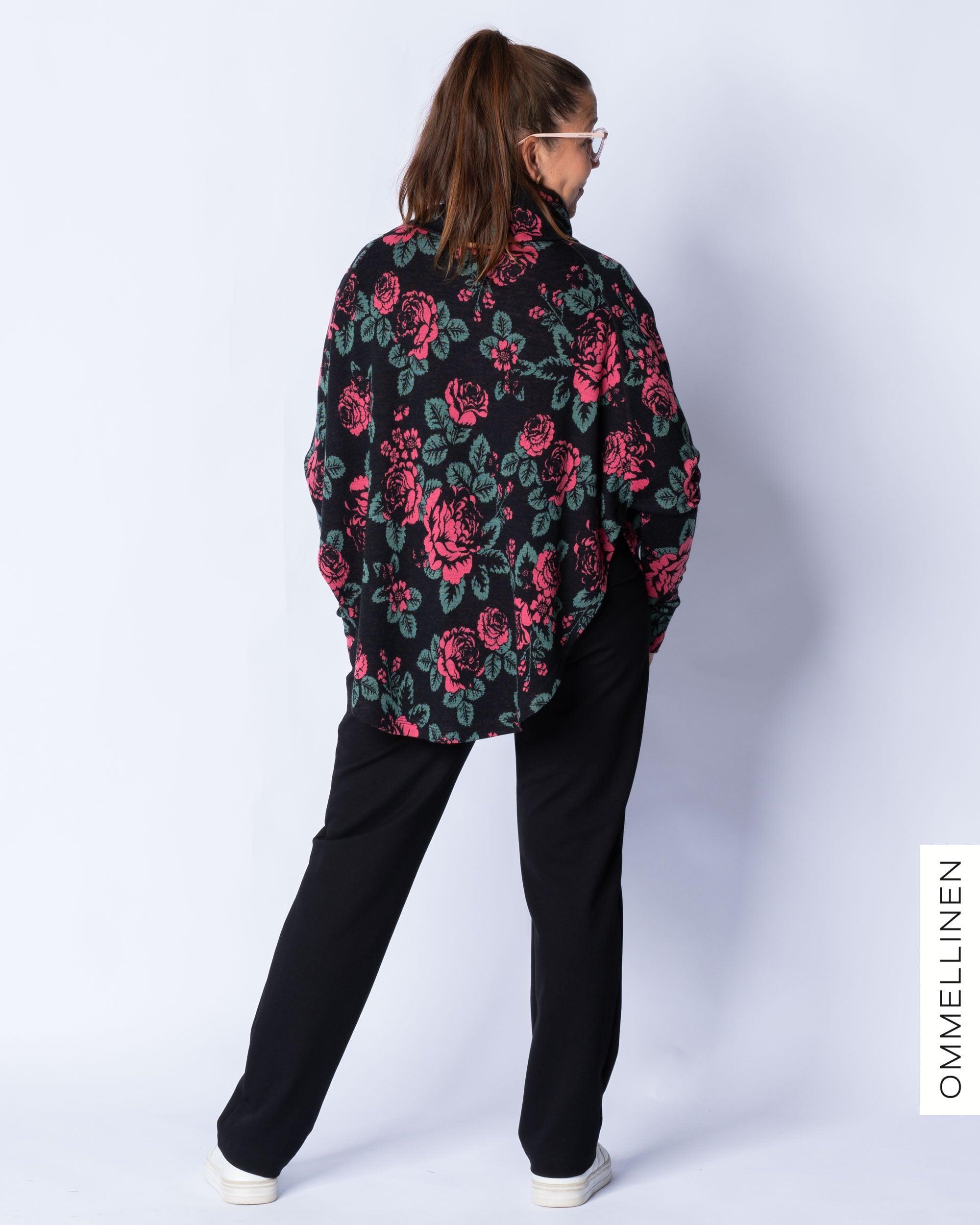 Pancho, Babushka Roses - musta/vihreÀ/koralli - Ommellinen