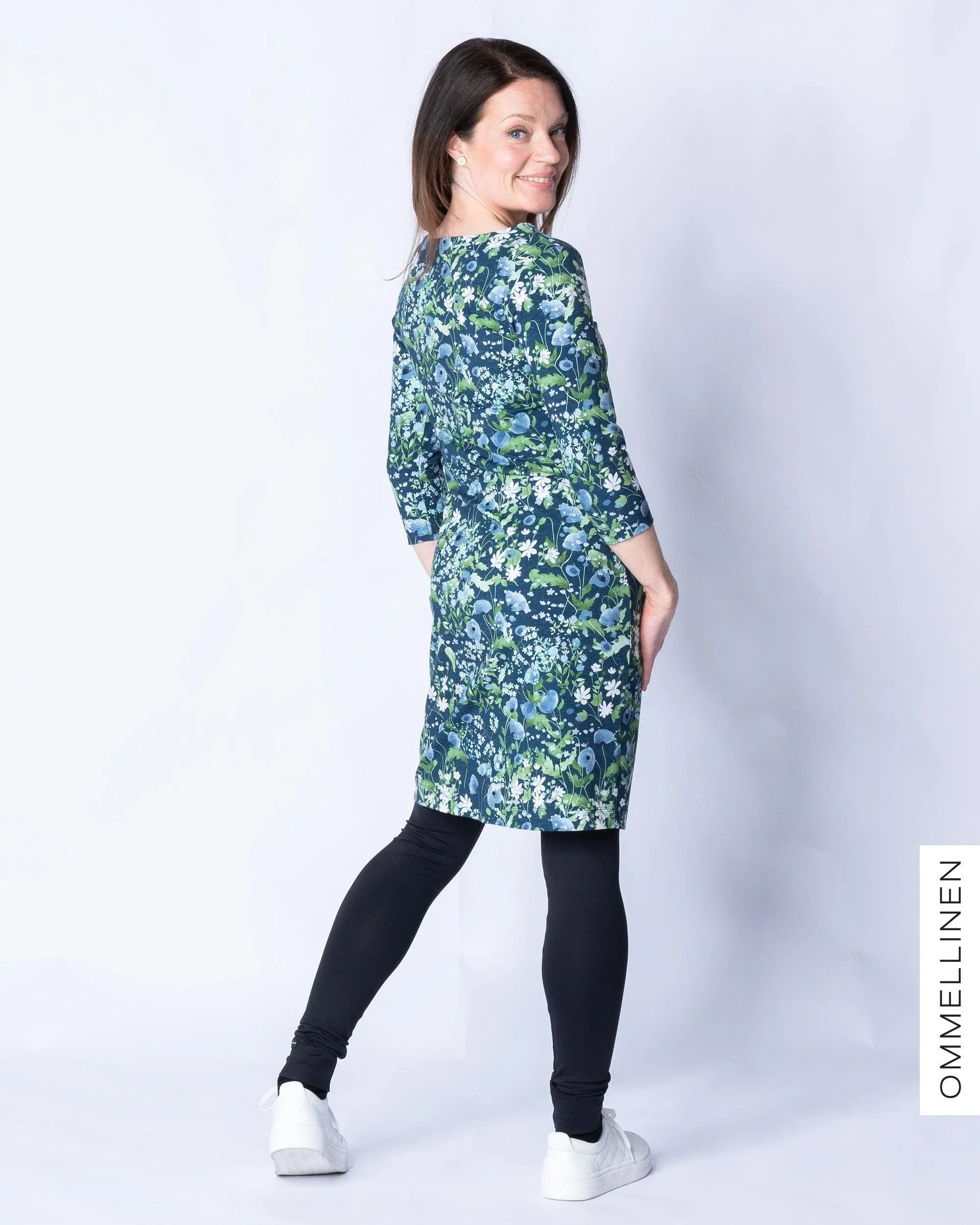 Solmutunika, Niitty - sininen - Ommellinen