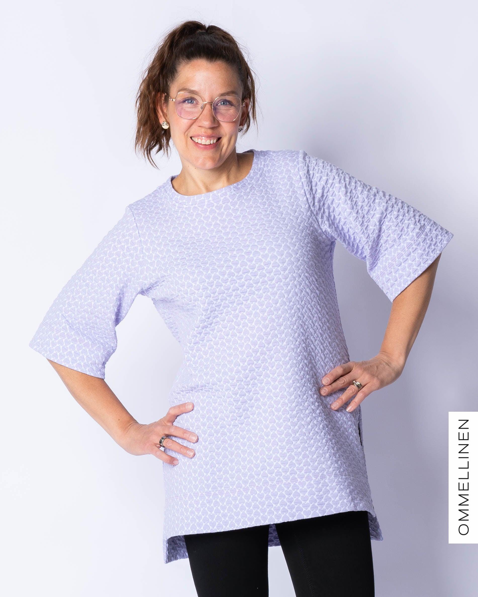 SydÀnpaita, valkoinen/lila - lievÀ II-laatu - Ommellinen