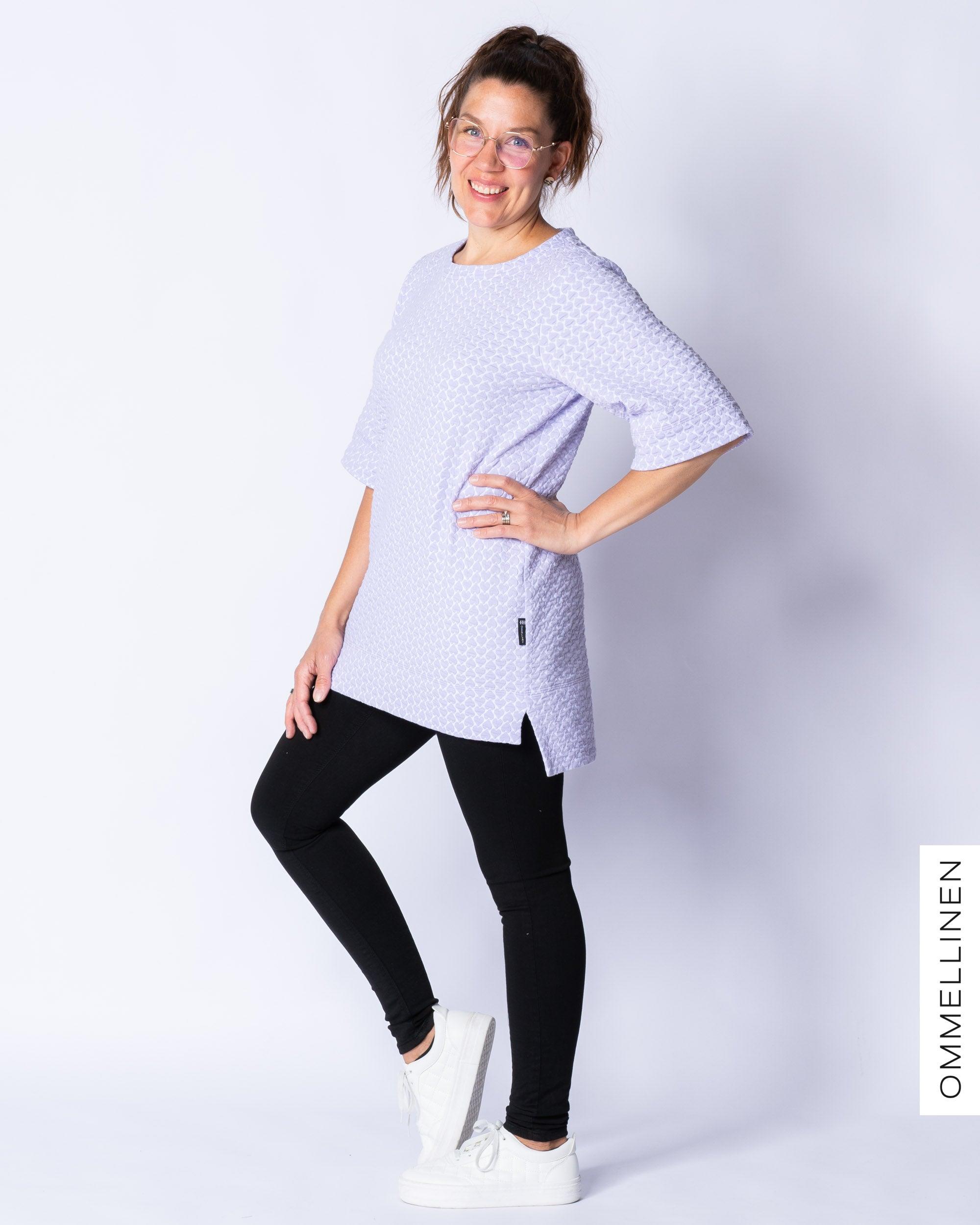 SydÀnpaita, valkoinen/lila - lievÀ II-laatu - Ommellinen