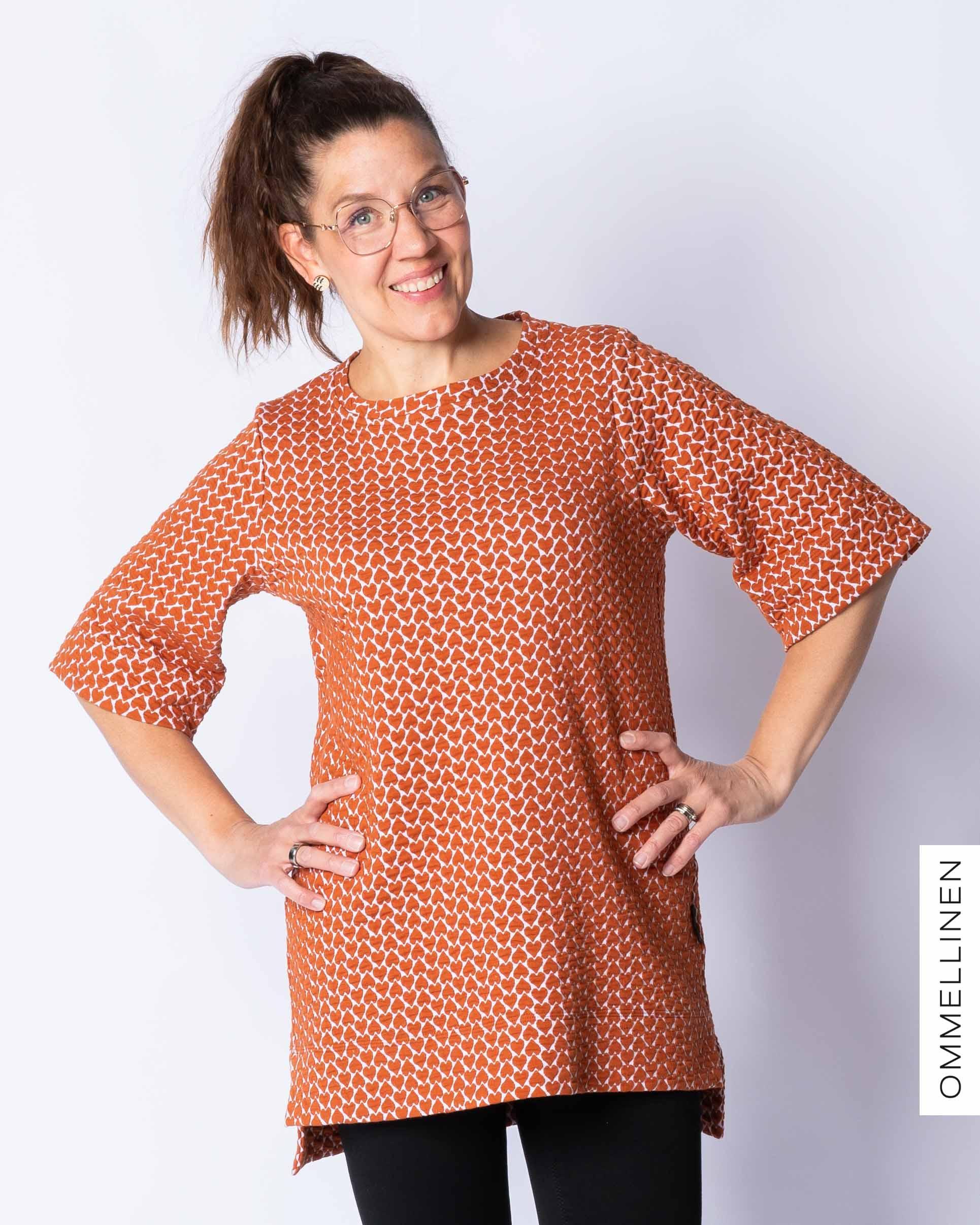 SydÀnpaita, valkoinen/poltettu oranssi - Ommellinen