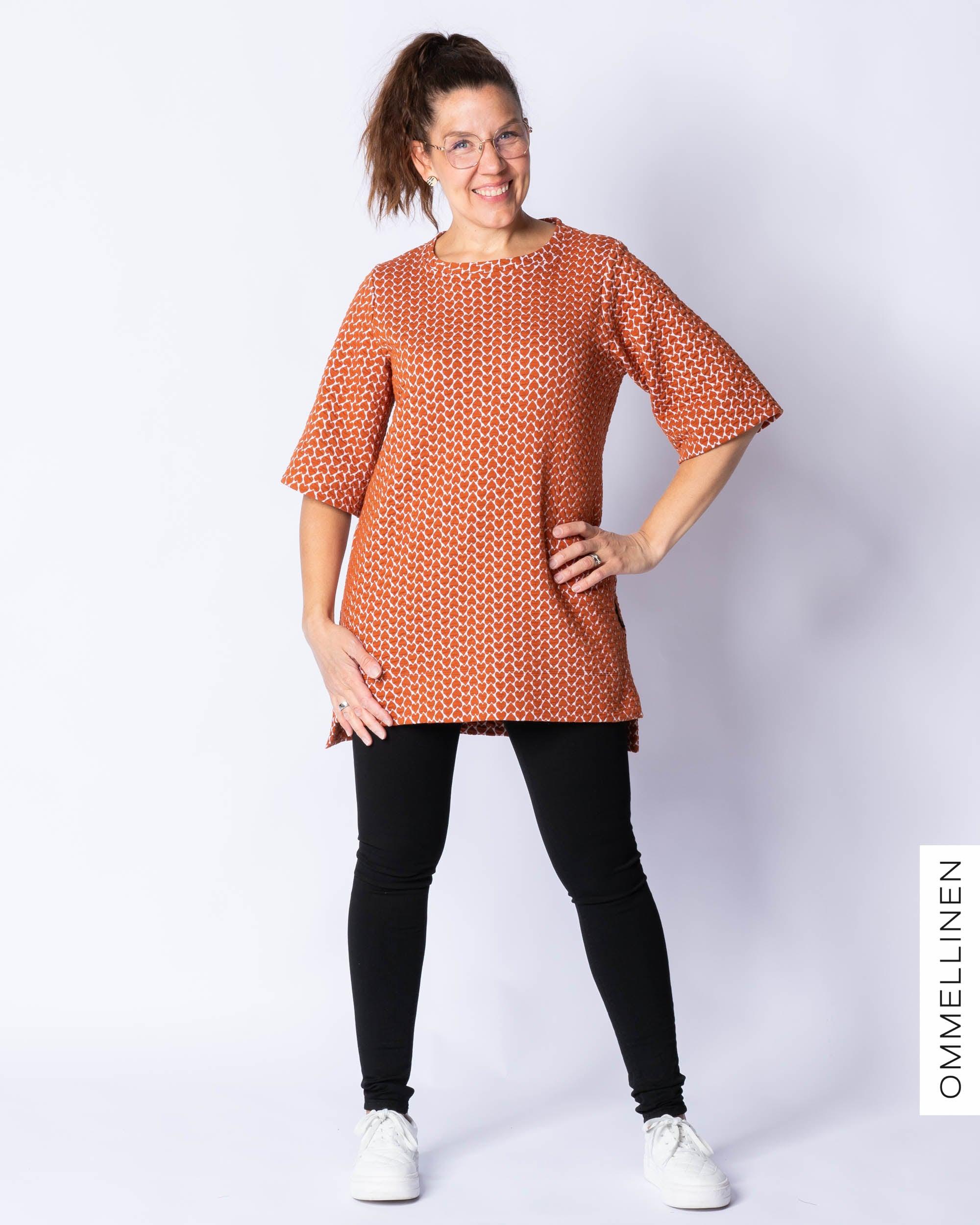 SydÀnpaita, valkoinen/poltettu oranssi - Ommellinen