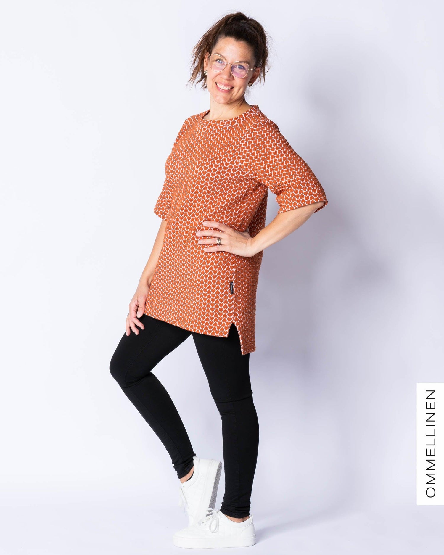 SydÀnpaita, valkoinen/poltettu oranssi - Ommellinen