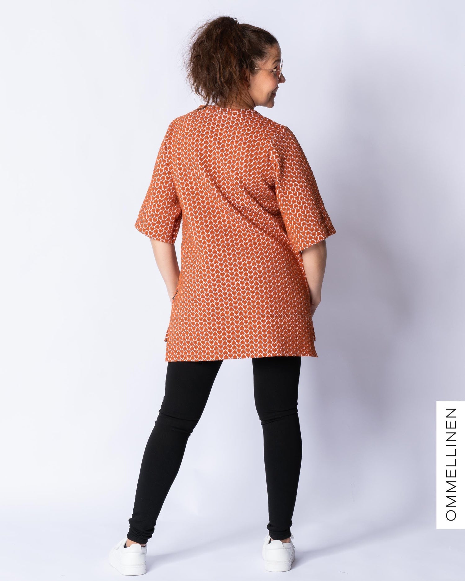 SydÀnpaita, valkoinen/poltettu oranssi - Ommellinen