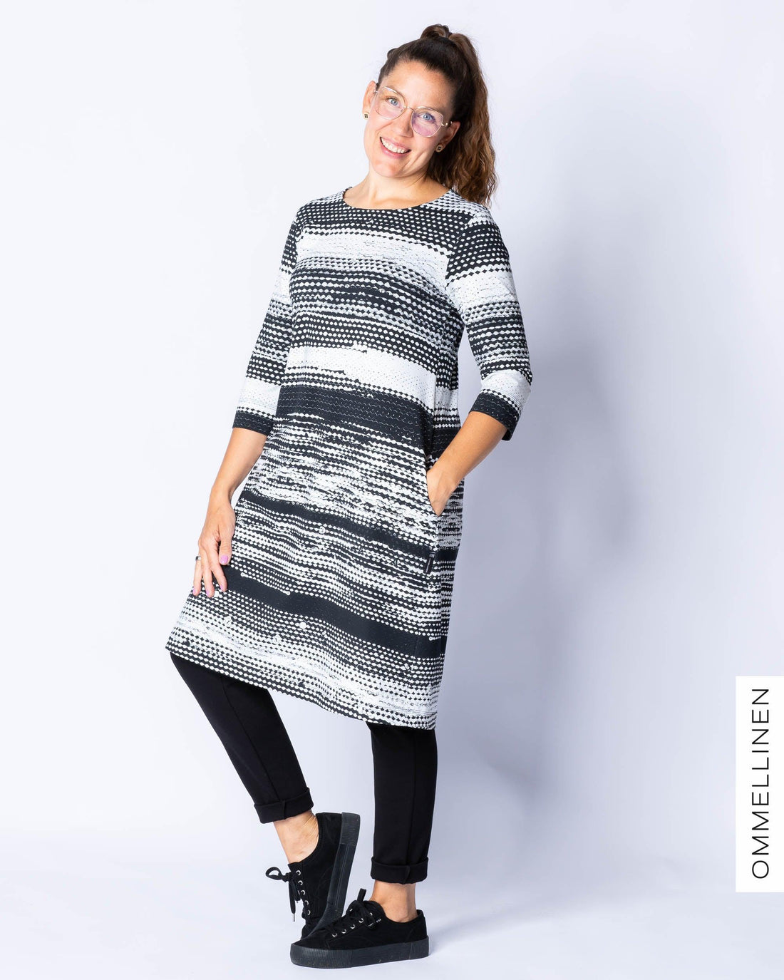 Vekkitunika, Räsy - mustavalkoinen - Ommellinen