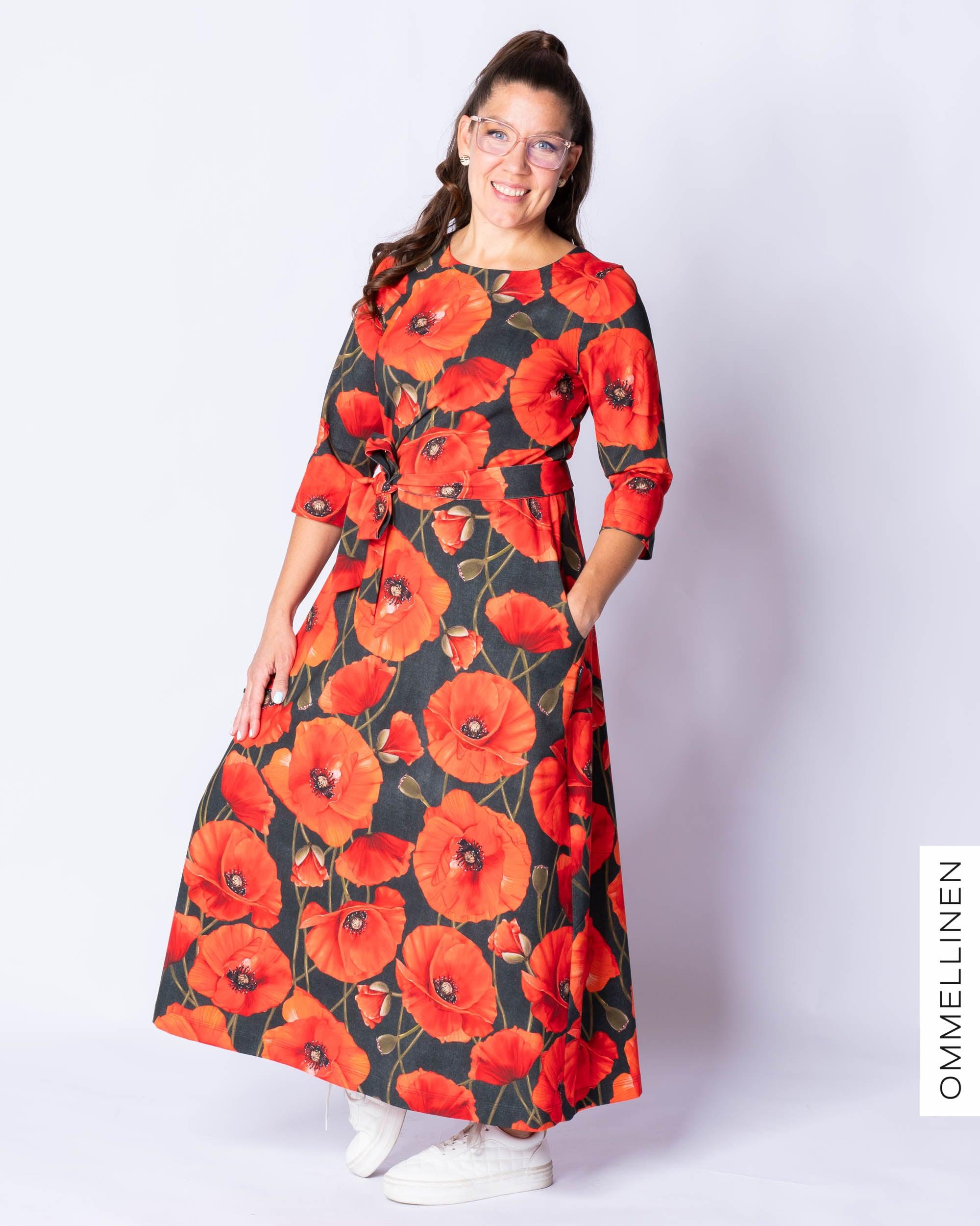 UNELMA dress, Yökukka - grey/red