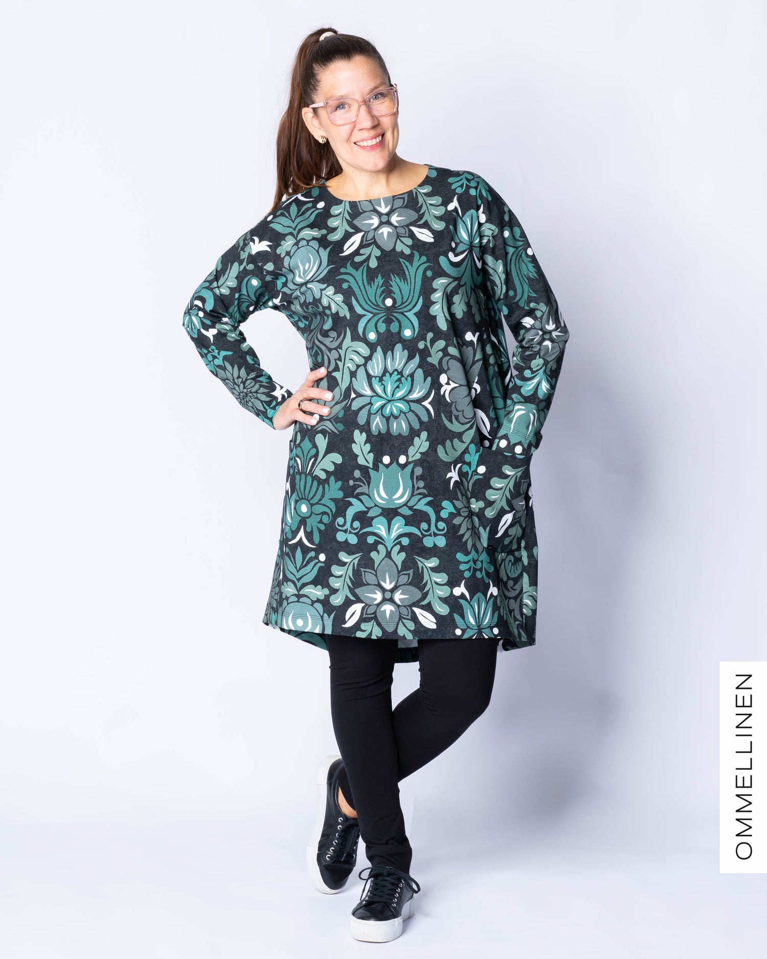 POCKET tunic, Brokadi - sage