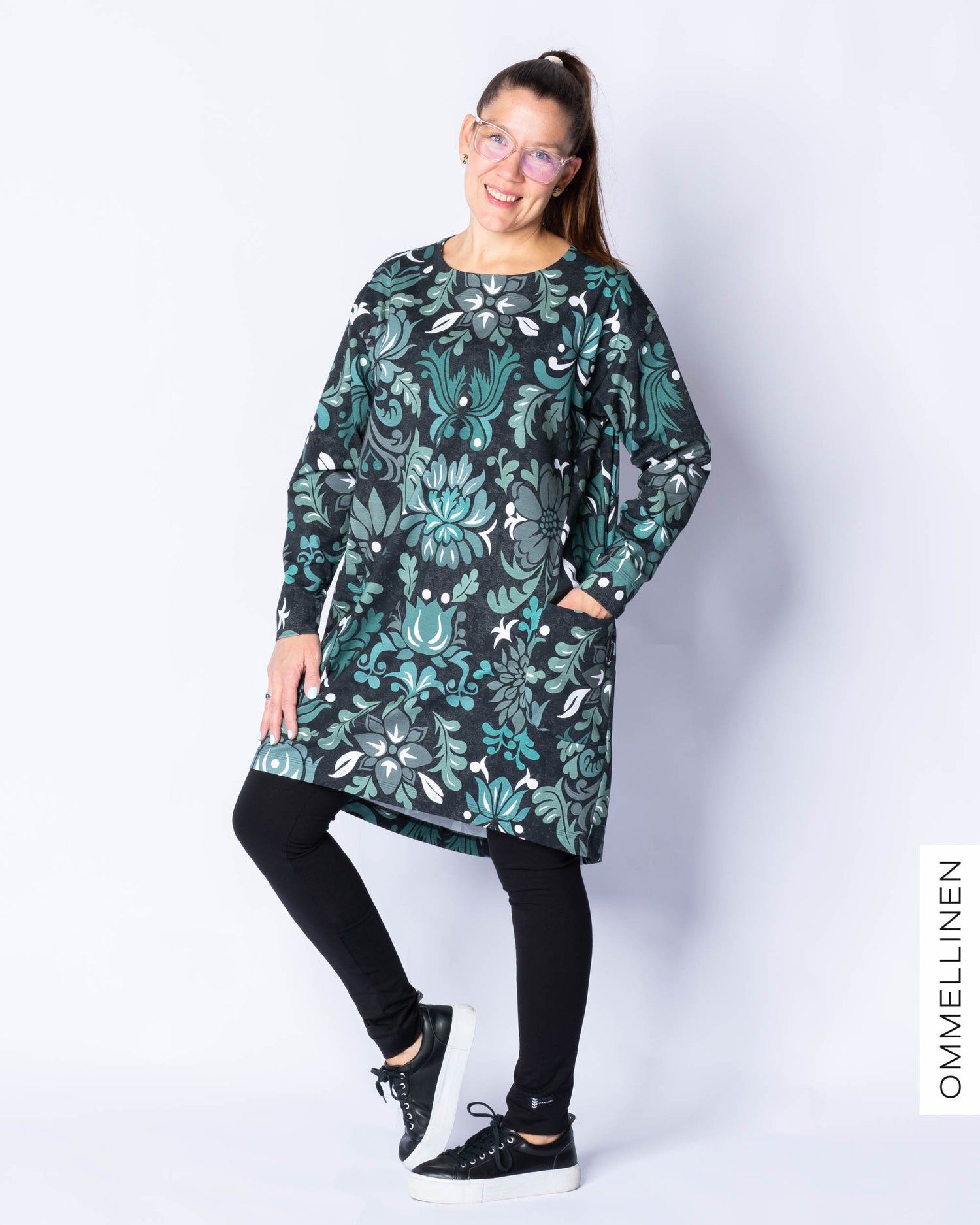 POCKET tunic, Brokadi - sage